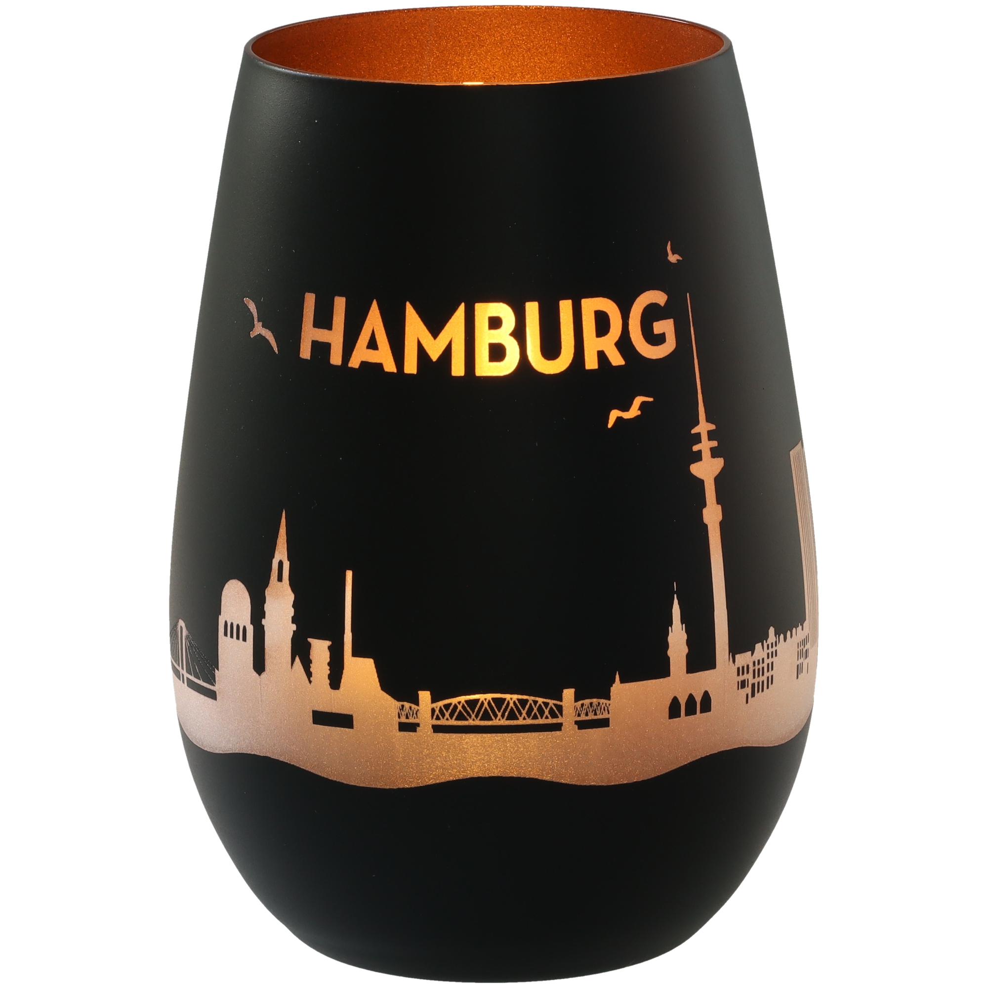 Windlicht Skyline Hamburg