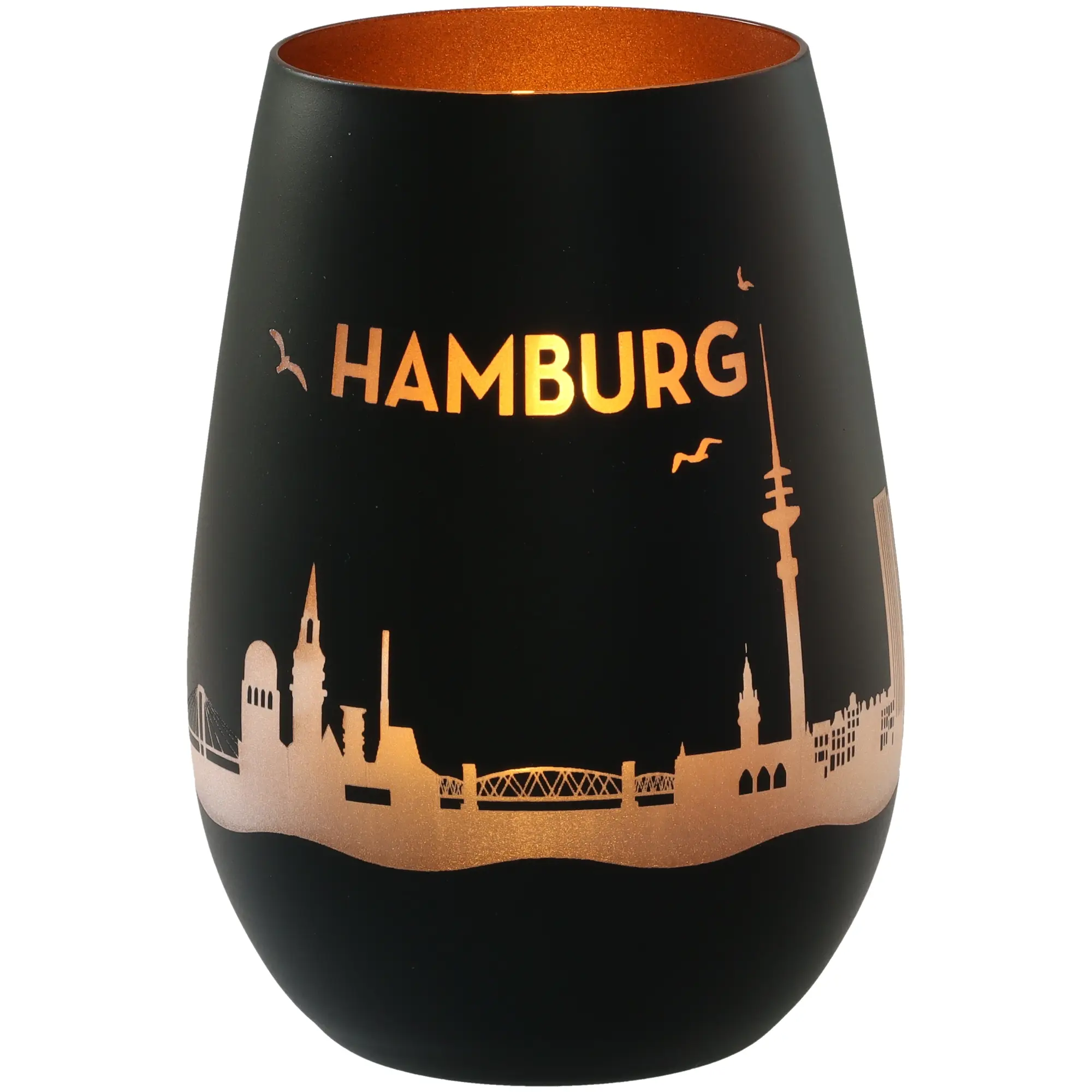 Windlicht Skyline Hamburg