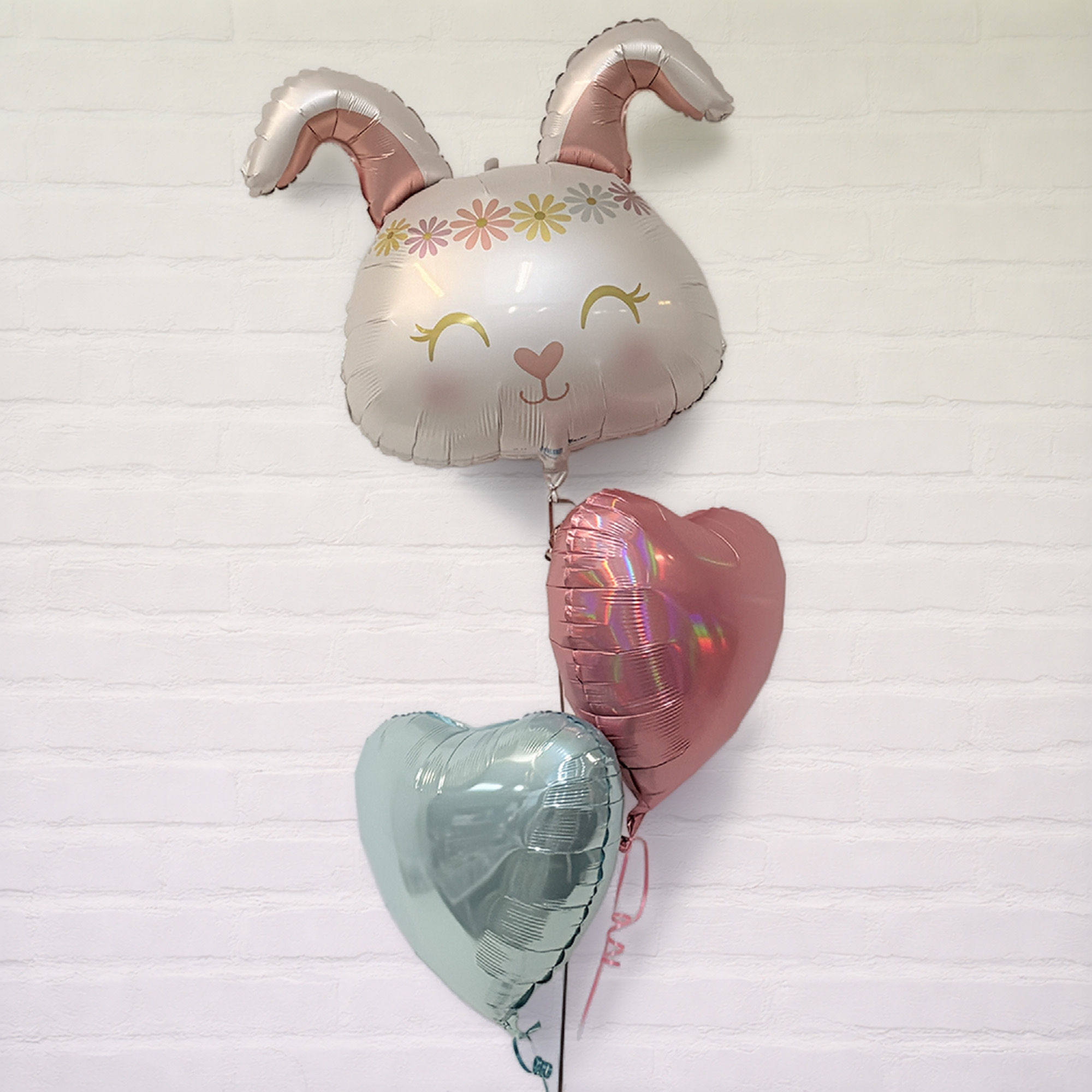 Ballonstrauß "Hasenkopf" Osterhasenkopf, Ballon, Girlande, Frühlingsdeko, Herzballon