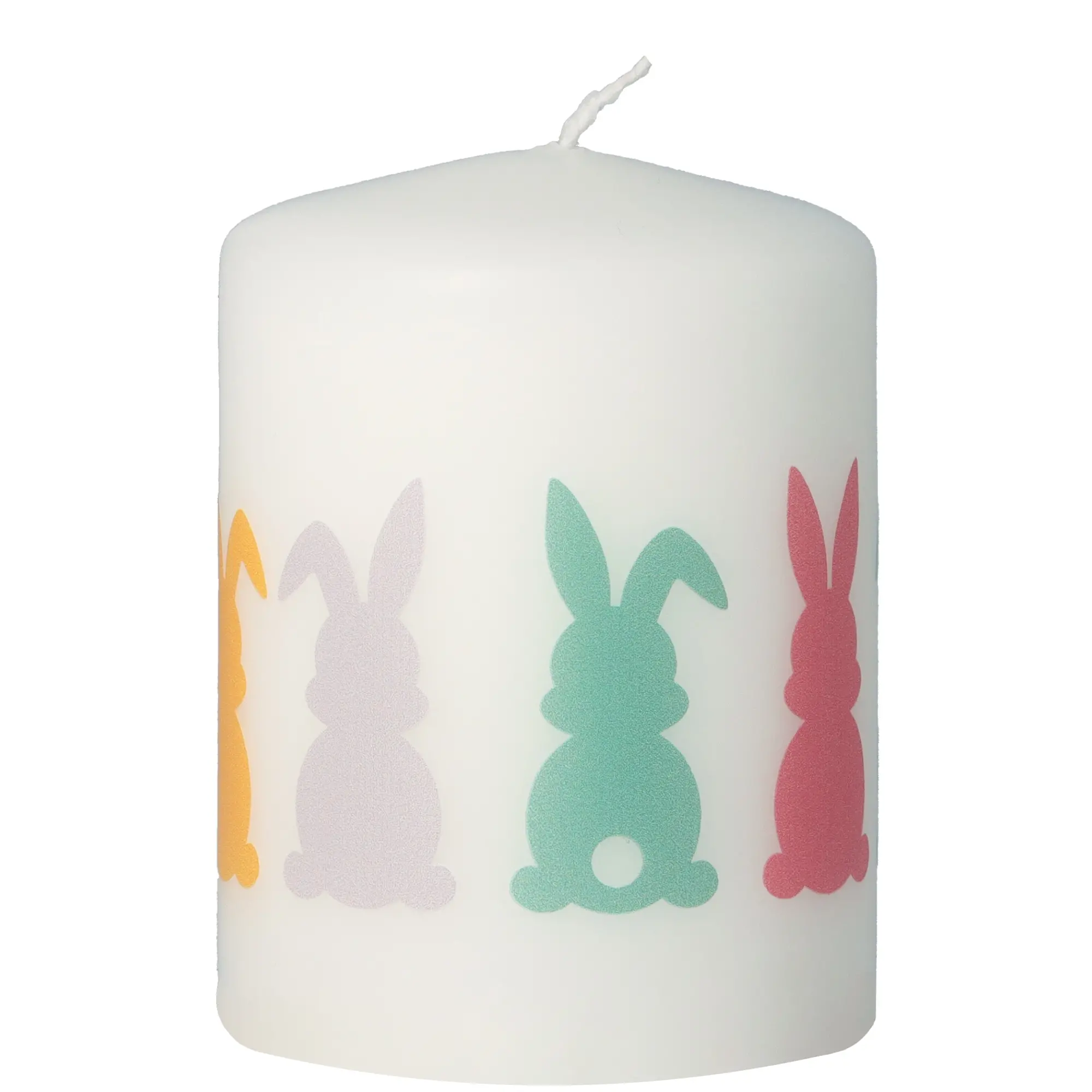 Stumpenkerze Bunt "Osterhasen"