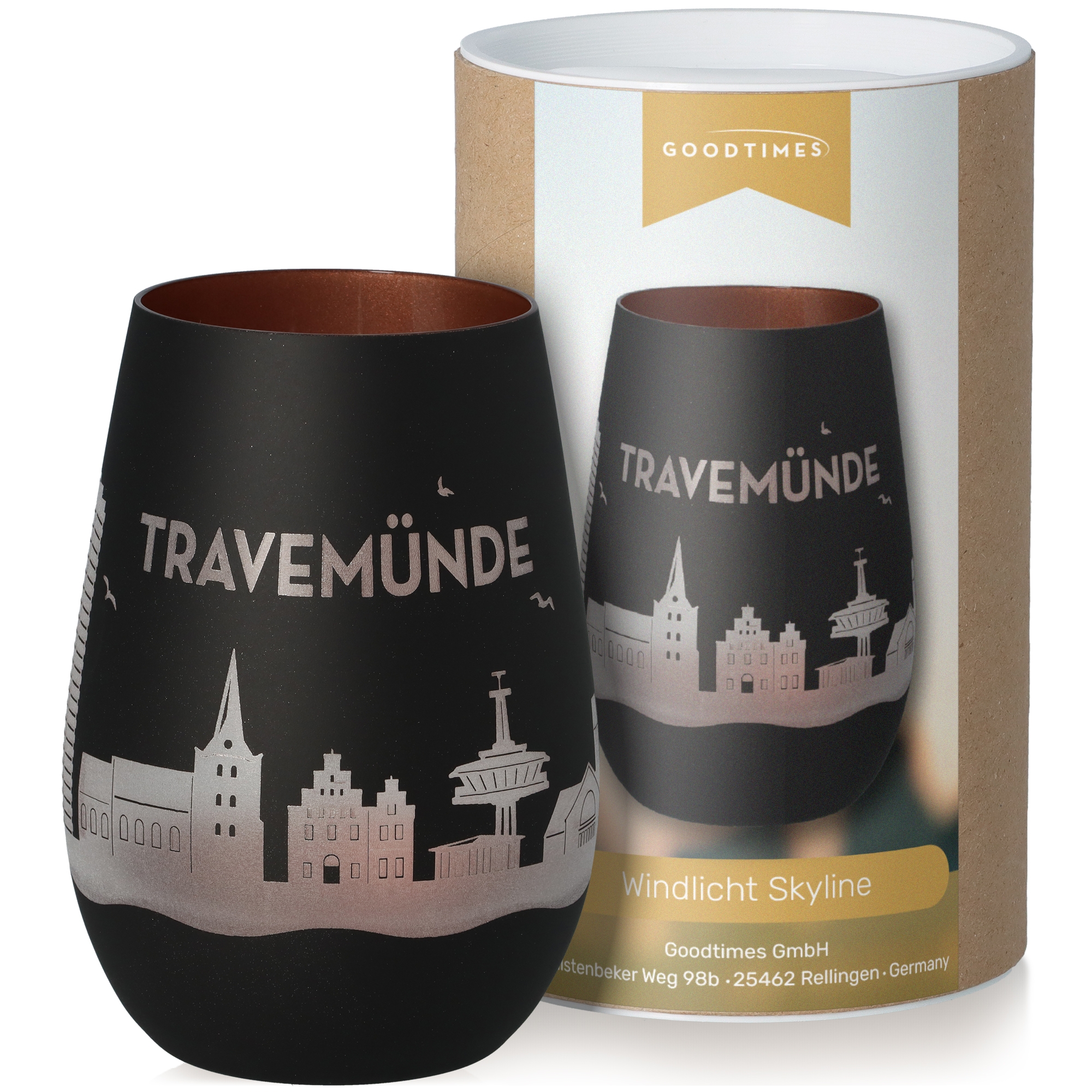 Windlicht Skyline Travemünde Krug, Töpferei