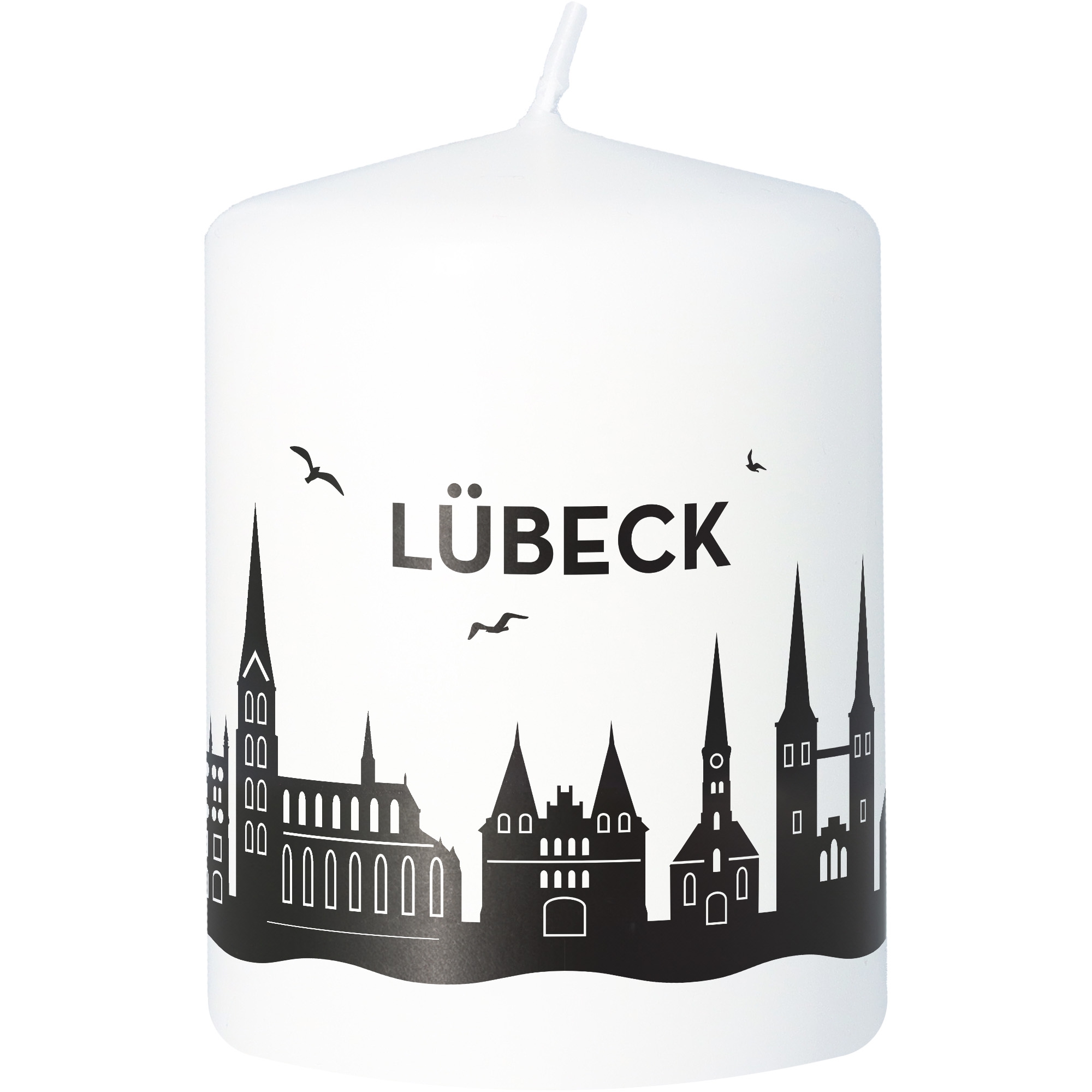 Stumpenkerze Skyline Lübeck Stumpenkerze Skyline Lübeck