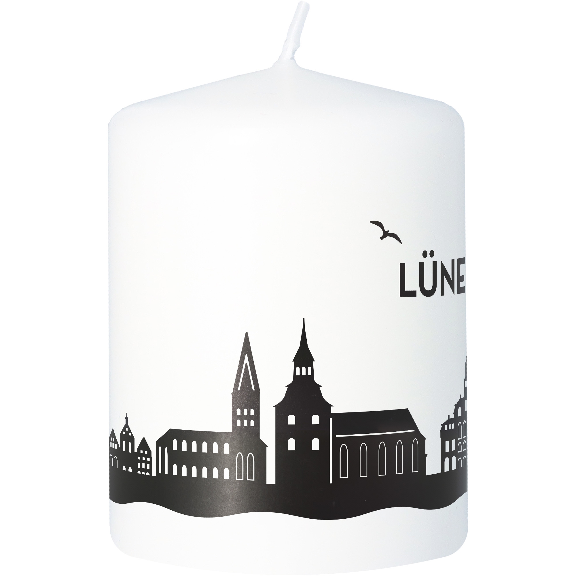 Stumpenkerze Skyline Lüneburg Stumpenkerze Skyline Lüneburg