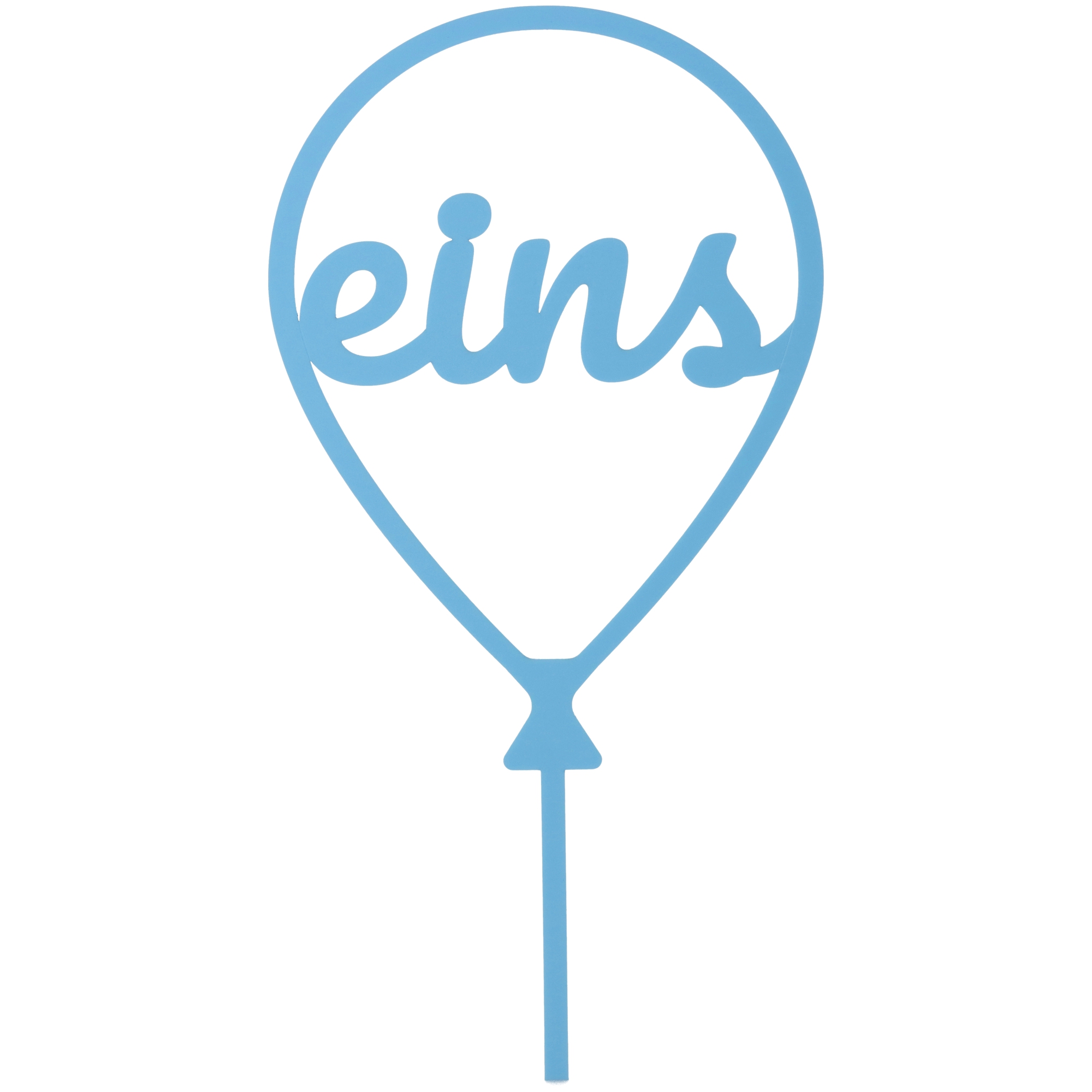 Cake Topper Ballon Zahl 1 Blau