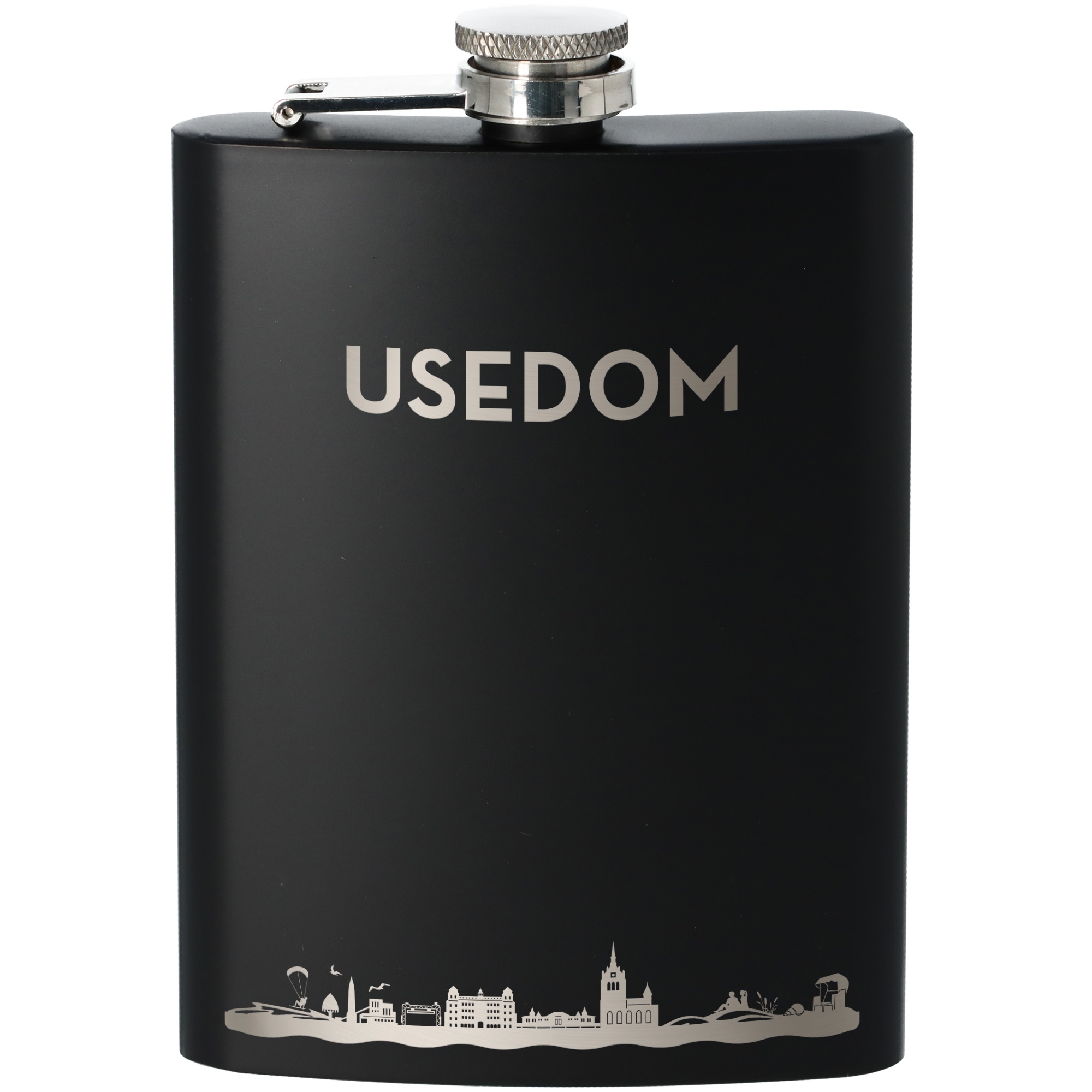 Flachmann Skyline Usedom Flasche, Rasierwasser