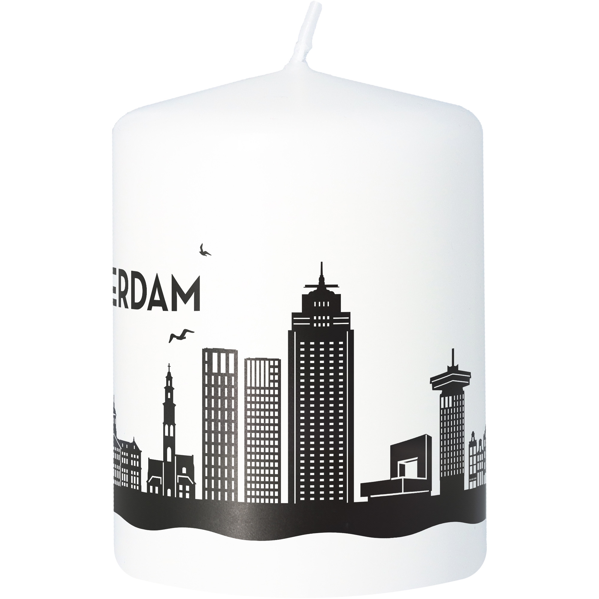 Stumpenkerze Skyline Amsterdam Stadt, Städtisch, Metropole, Gebäude, Turm