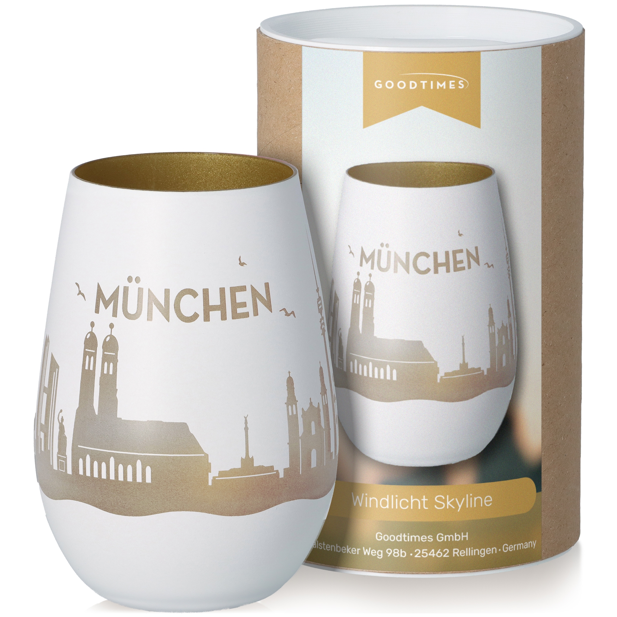 Windlicht Skyline München Töpferei, Krug, Tasse