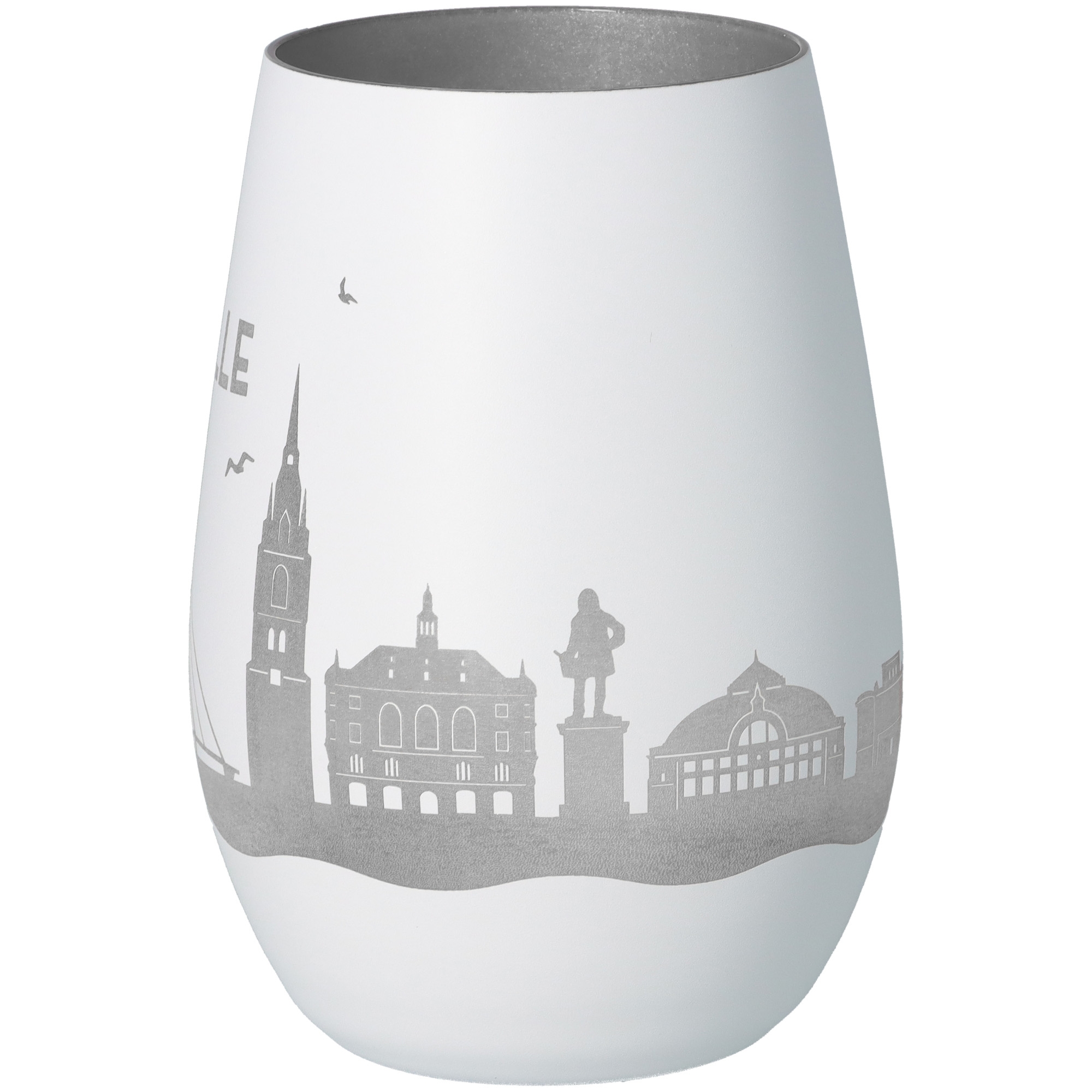 Windlicht Skyline Halle Töpferei, Krug, Vase, Glas, Porzellan