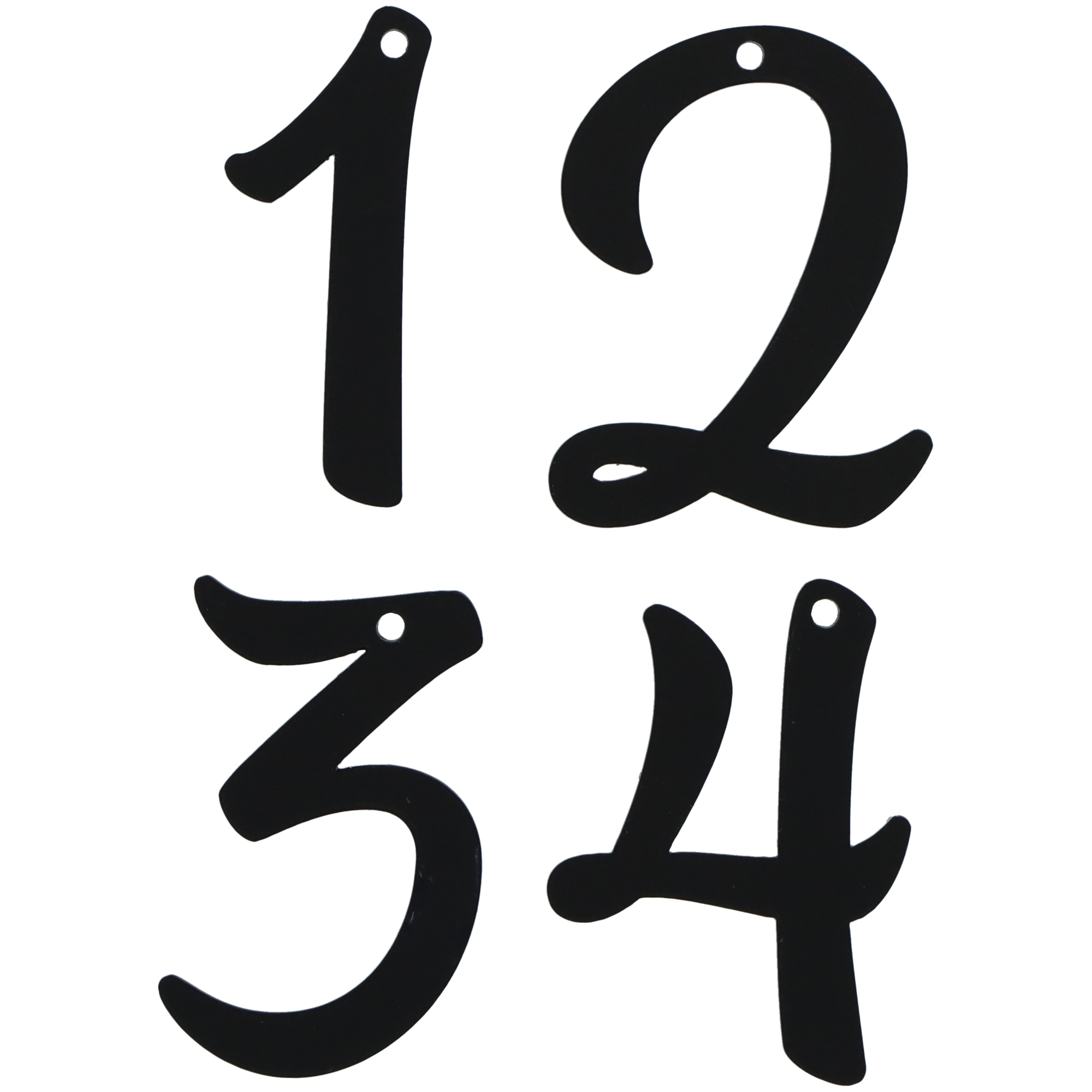 Adventskranz Anhänger Zahlen 1-4 Schwarz Adventskranz Anhänger Zahlen 1-4 Schwarz