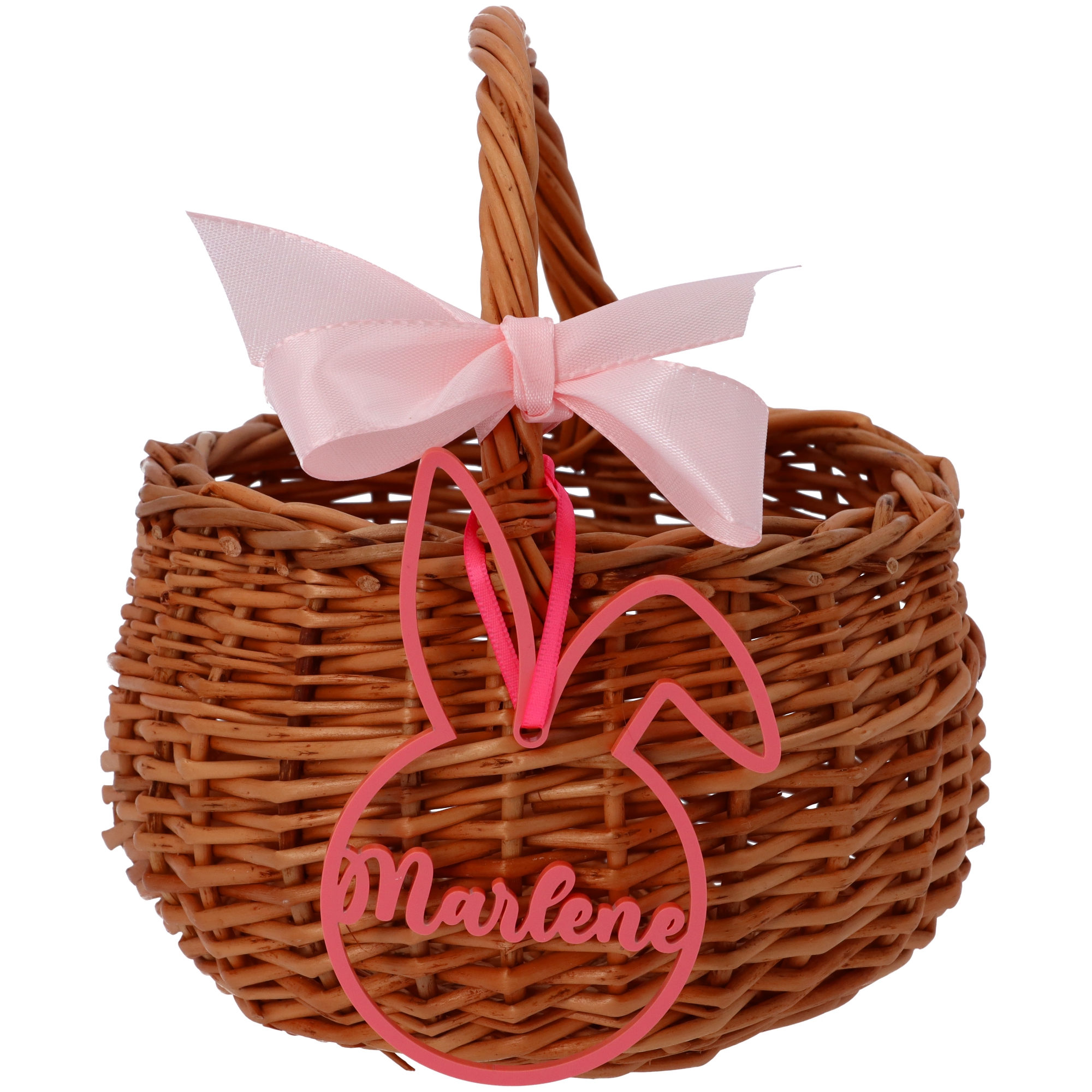 Osterkörbchen mit Hasenanhänger Osterkörbchen mit Hasenanhänger