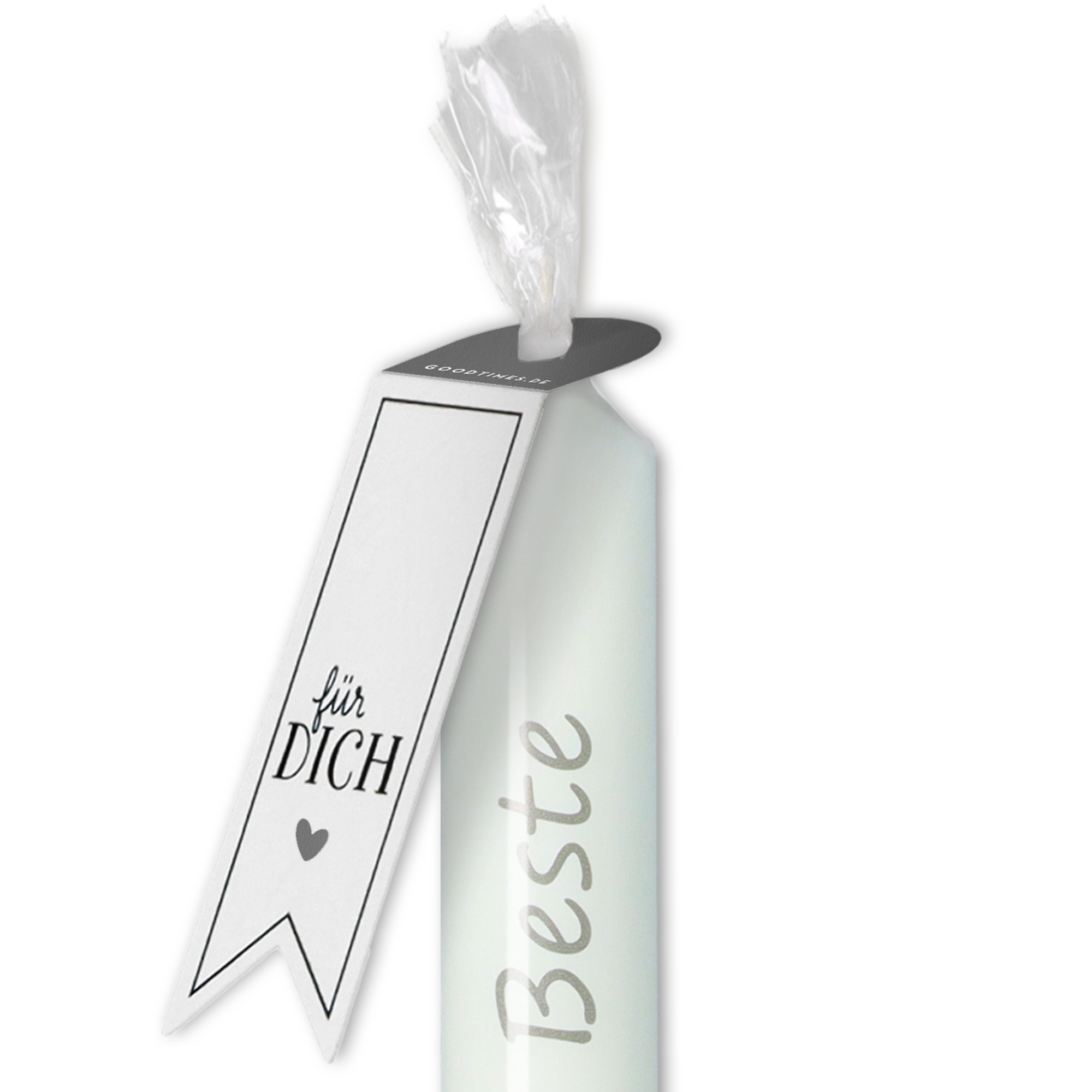 Stabkerze "Du bist der Beste" Anthrazit Stabkerze "Du bist der Beste" Anthrazit