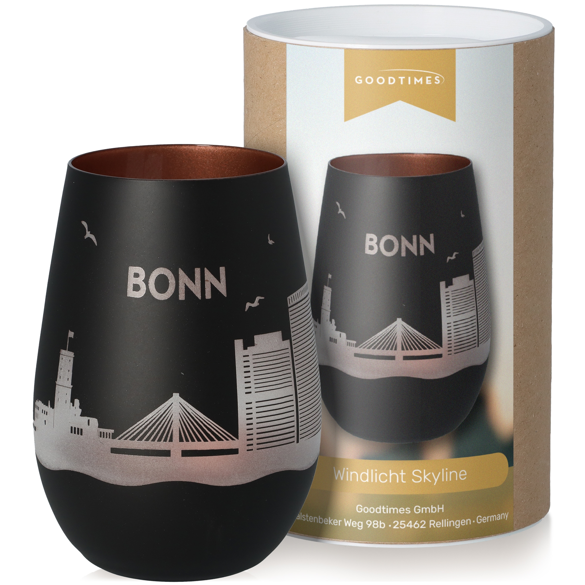 Windlicht Skyline Bonn Krug, Töpferei