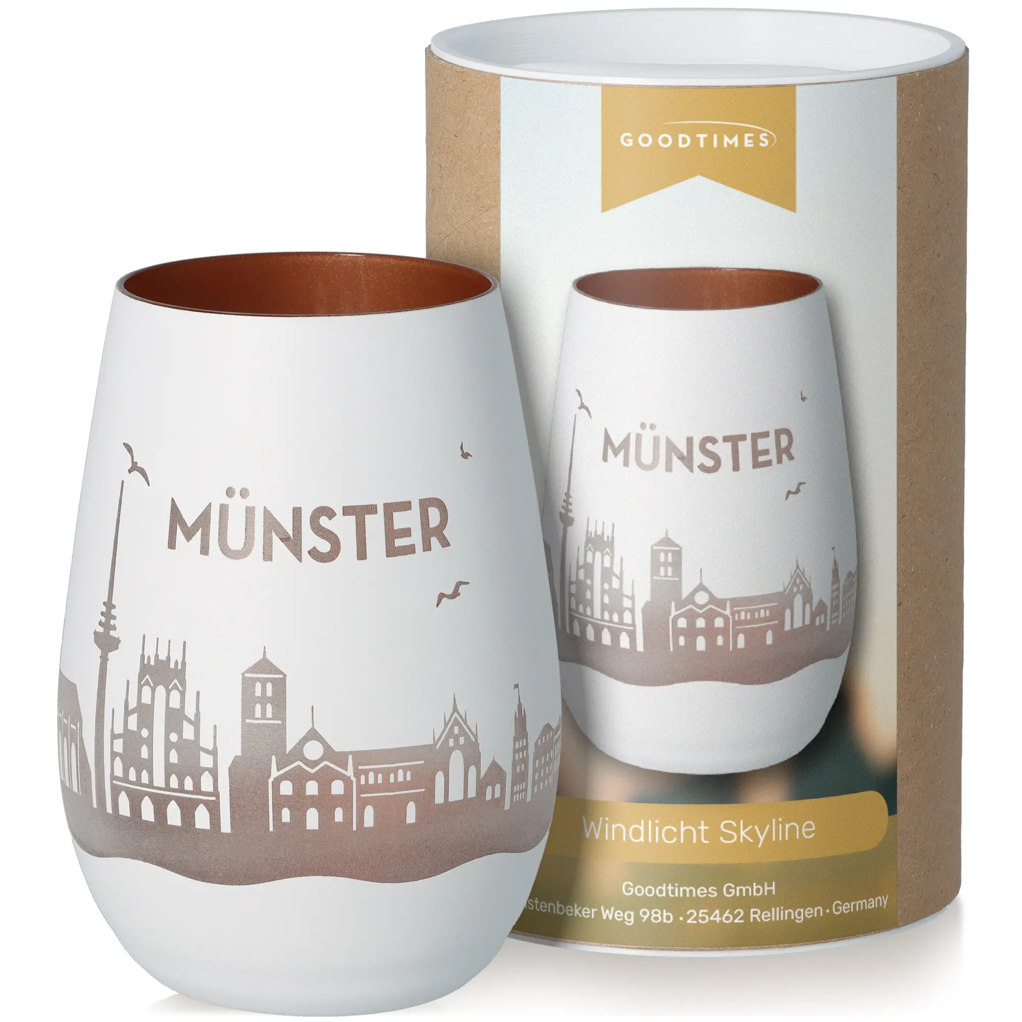 glas, weinglas, münster skyline, windlichter, keramik
