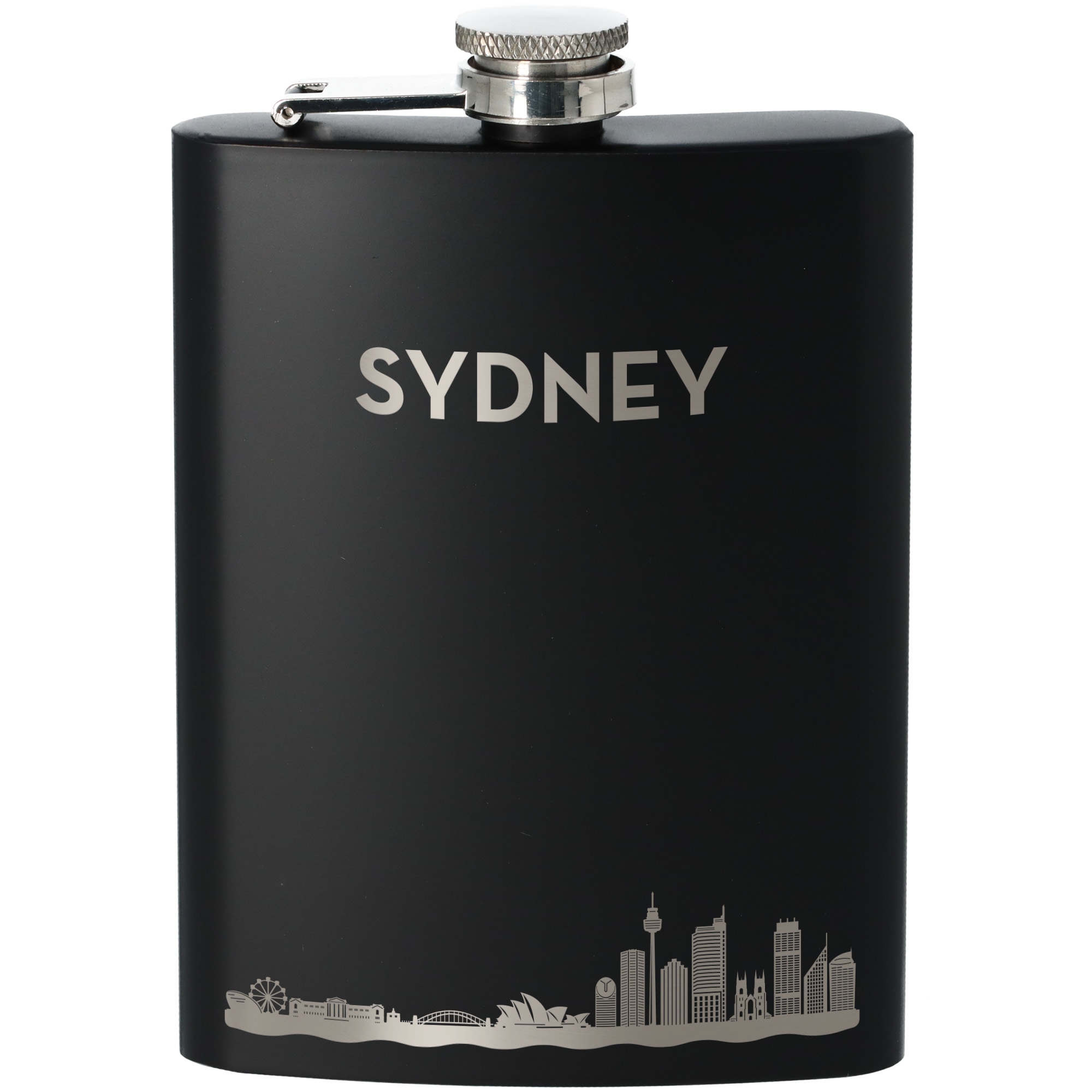 Flachmann, Flachmann Schwarz, Sydney, Glamour-Phiole, Städtische Skyline-De