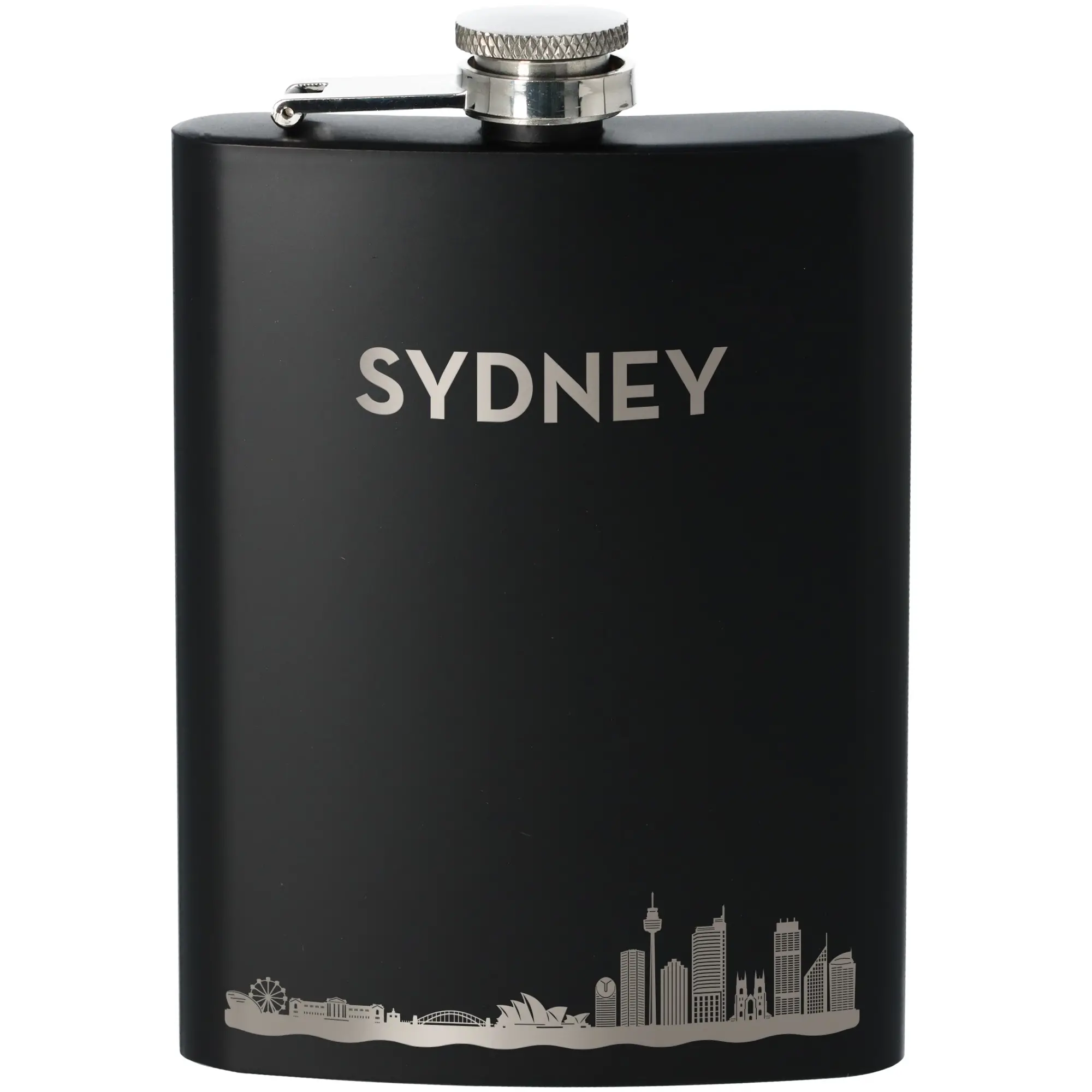 Flachmann, Flachmann Schwarz, Sydney, Glamour-Phiole, Städtische Skyline-De