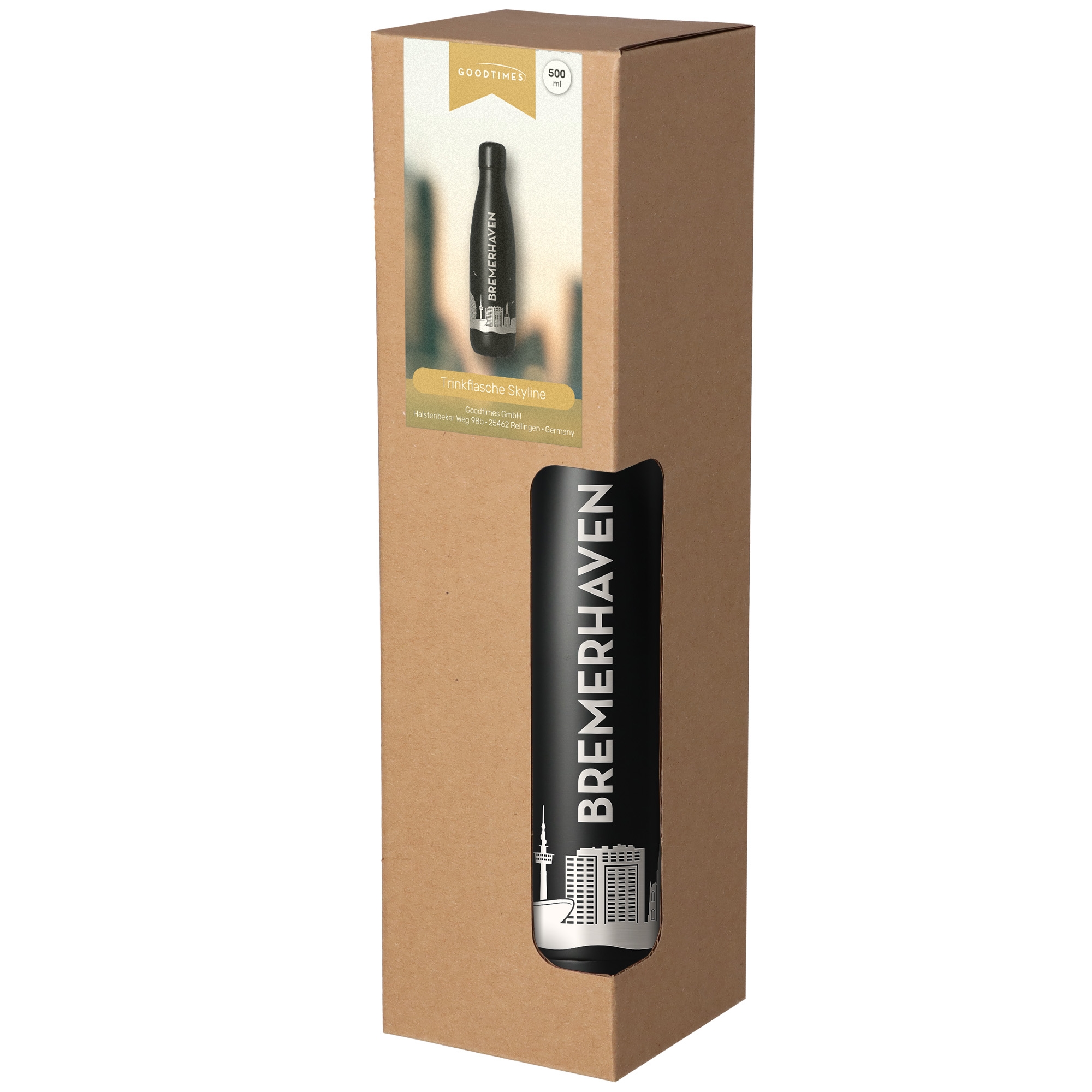 Trinkflasche Skyline Bremerhaven