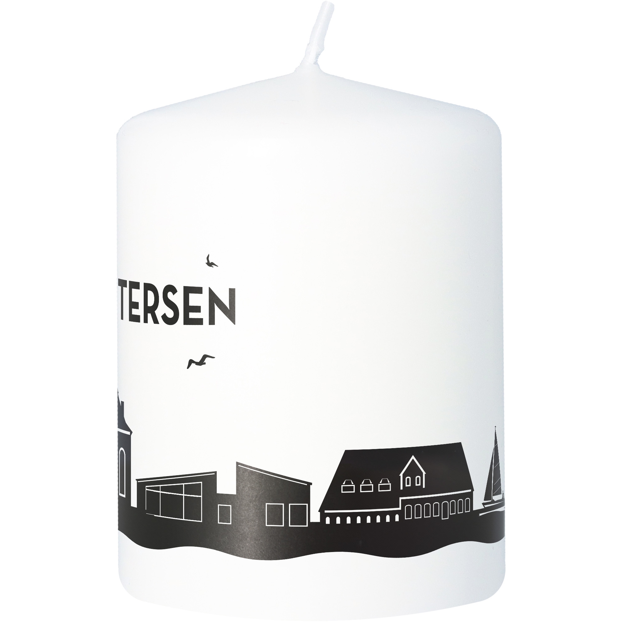 Stumpenkerze Skyline Drochtersen Kerze