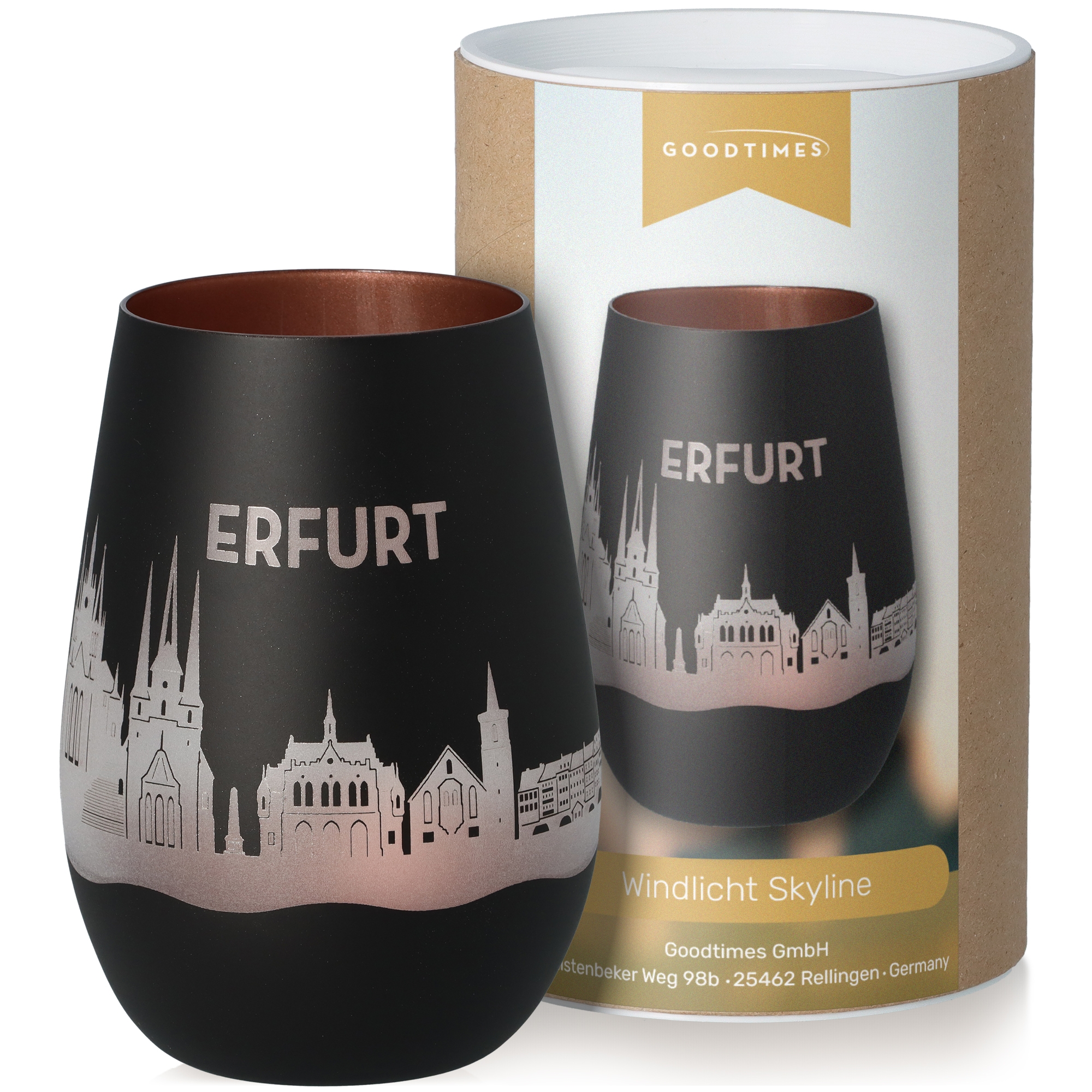 Windlicht Skyline Erfurt Töpferei, Krug