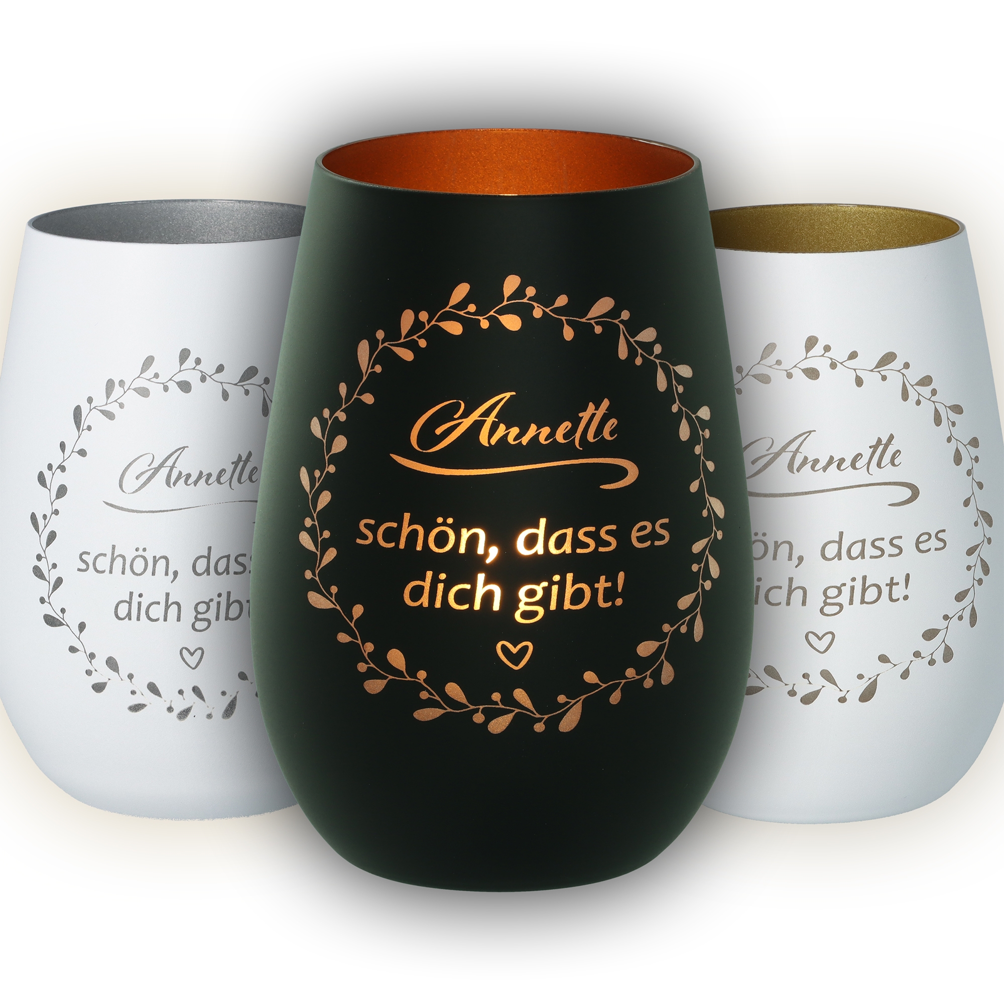 Windlicht "Schön, dass es dich gibt" Krug, Töpferei, Vase, Tasse