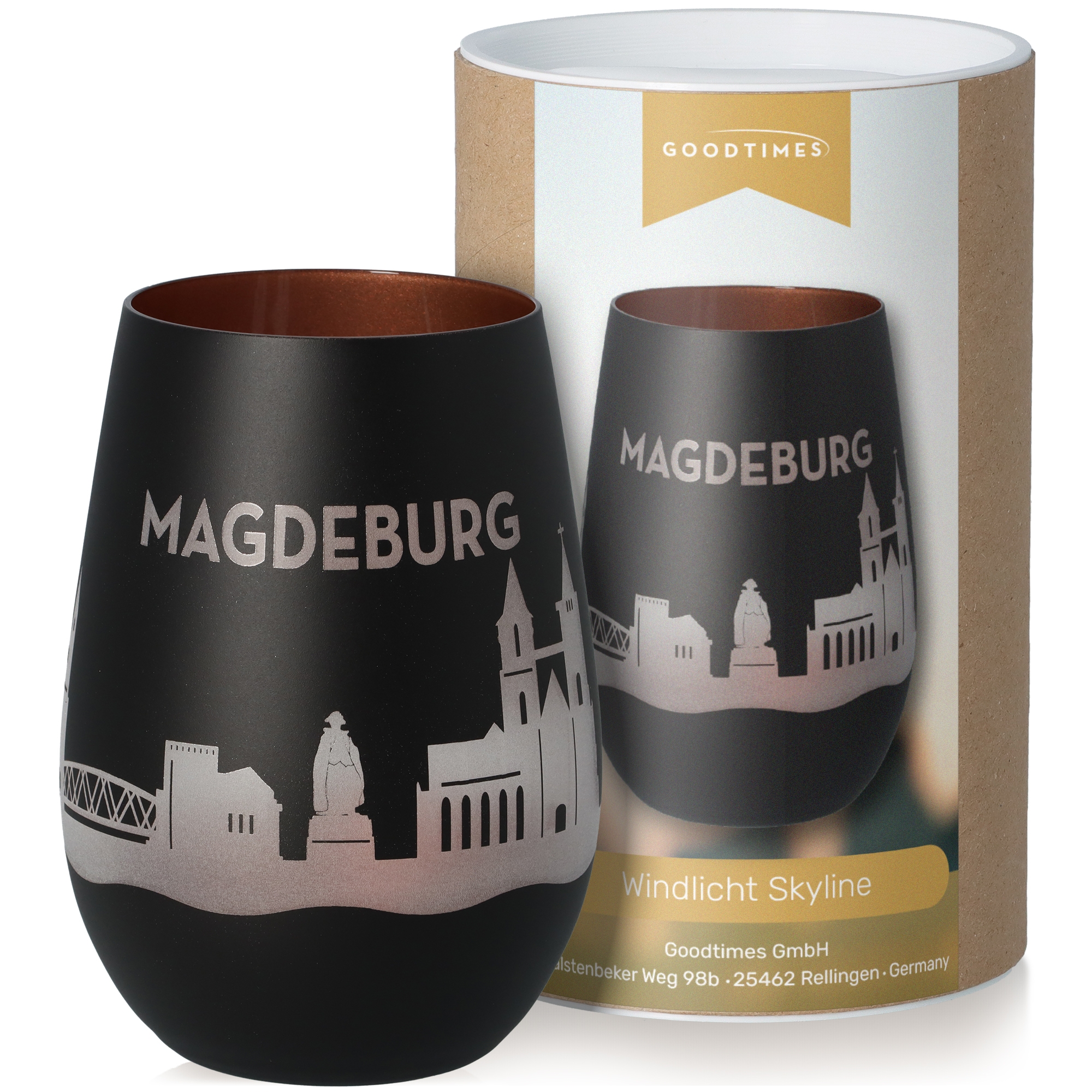 Windlicht Skyline Magdeburg Töpferei, Krug, Tasse