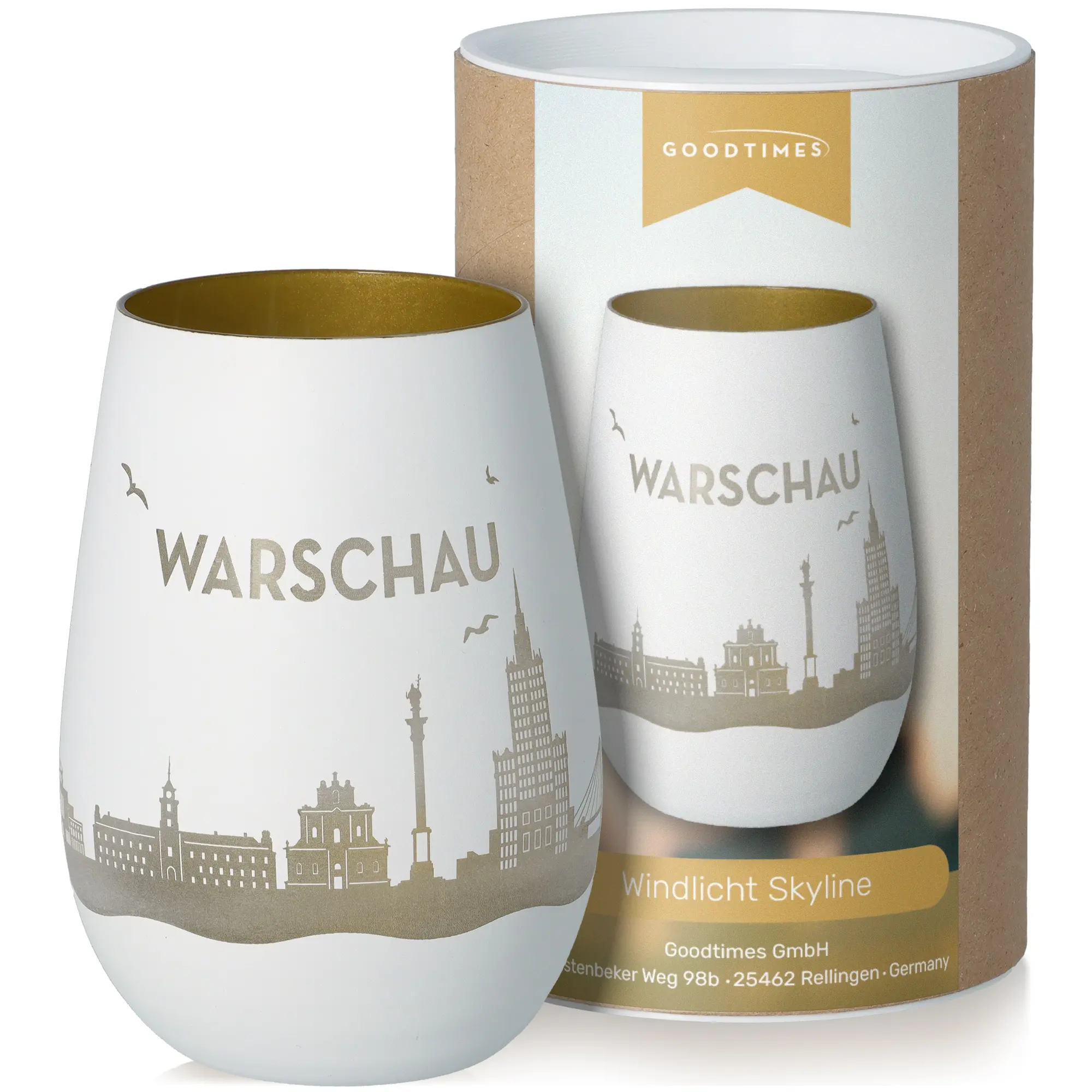 Windlicht Skyline Warschau