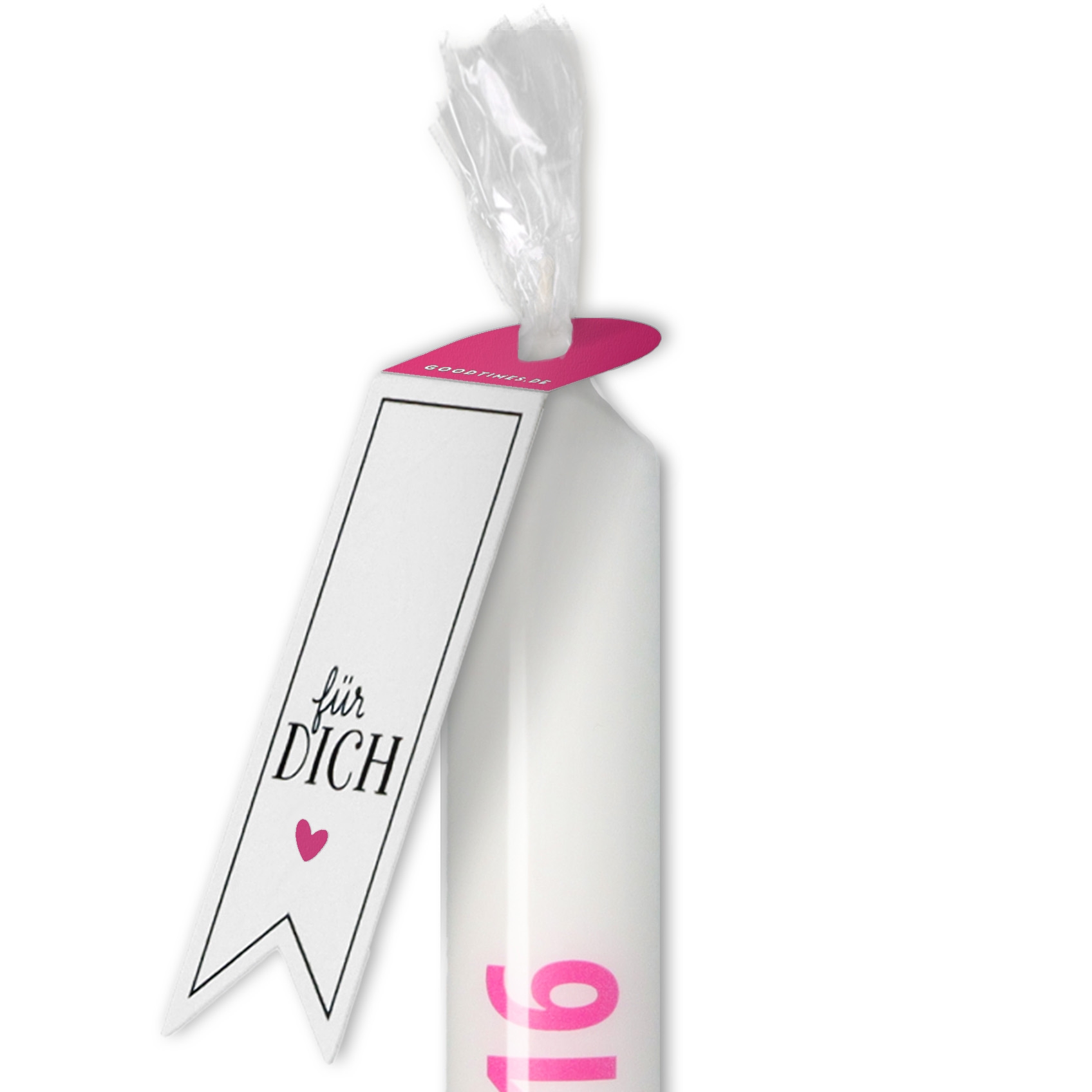 Stabkerze "Sweet 16" Pink
