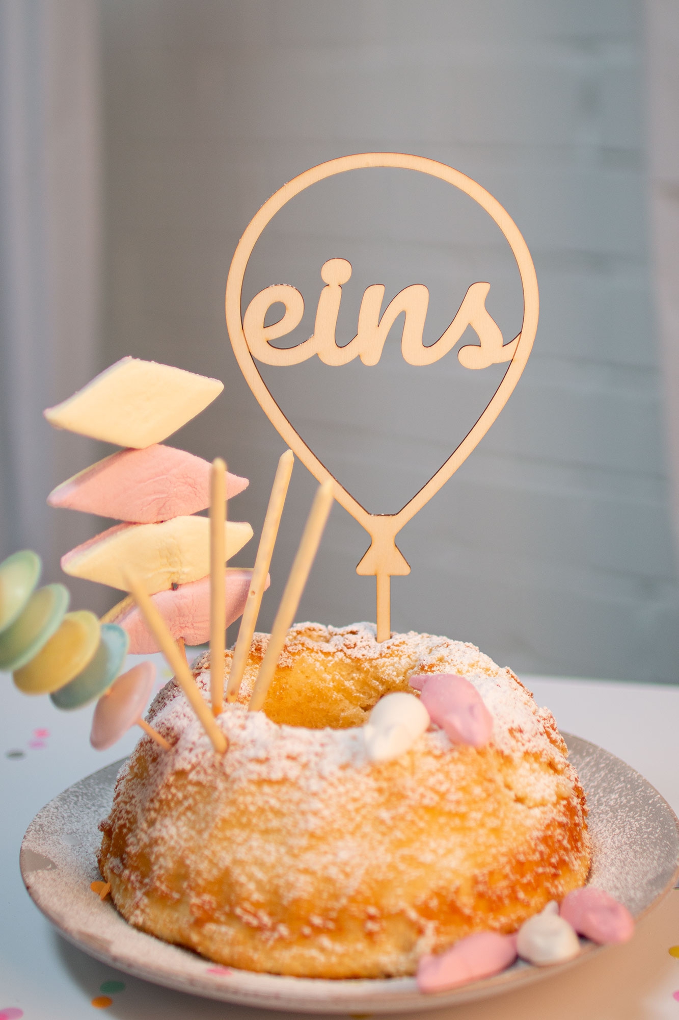 Cake Topper Ballon Zahl 1