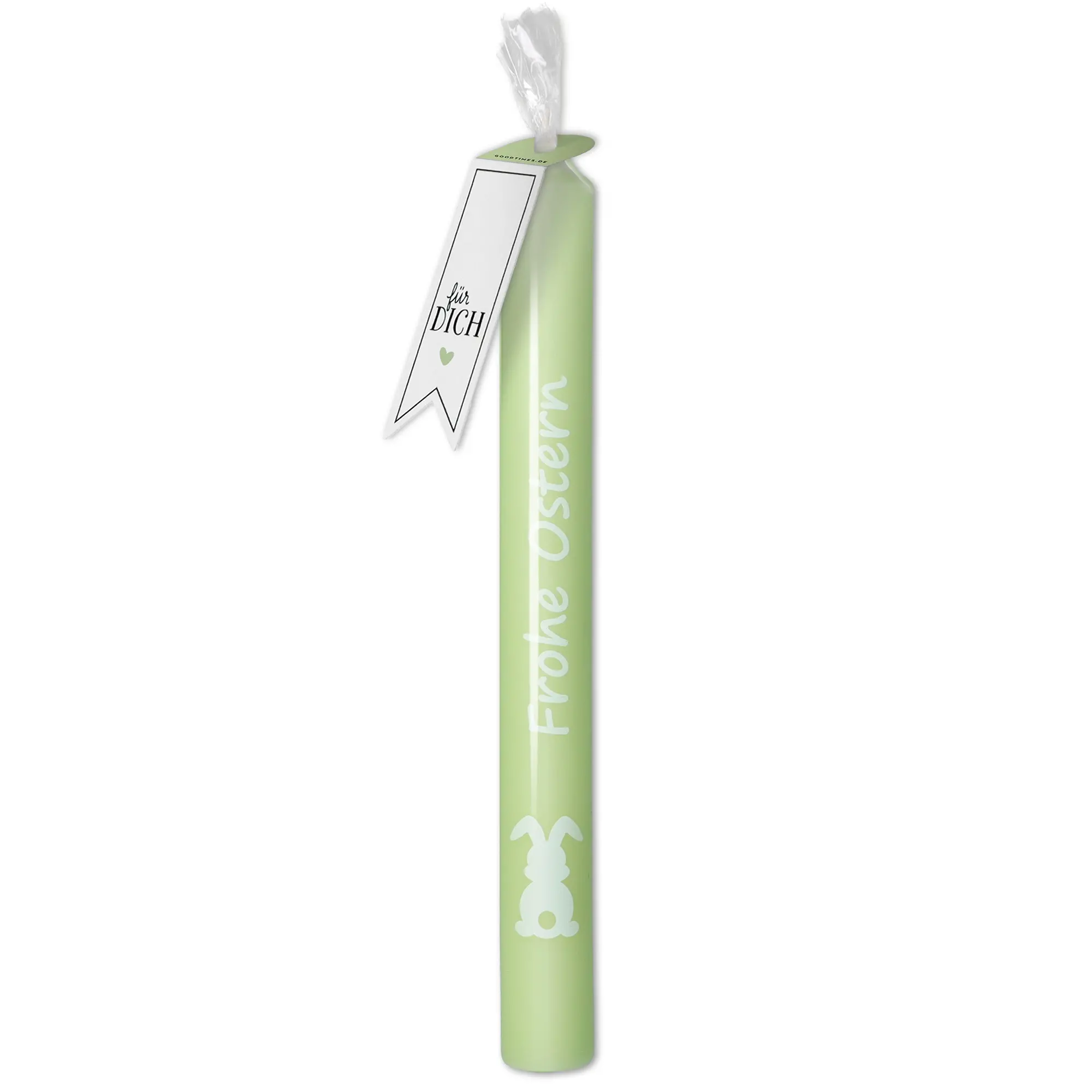 Stabkerze Mintgrün "Frohe Ostern"