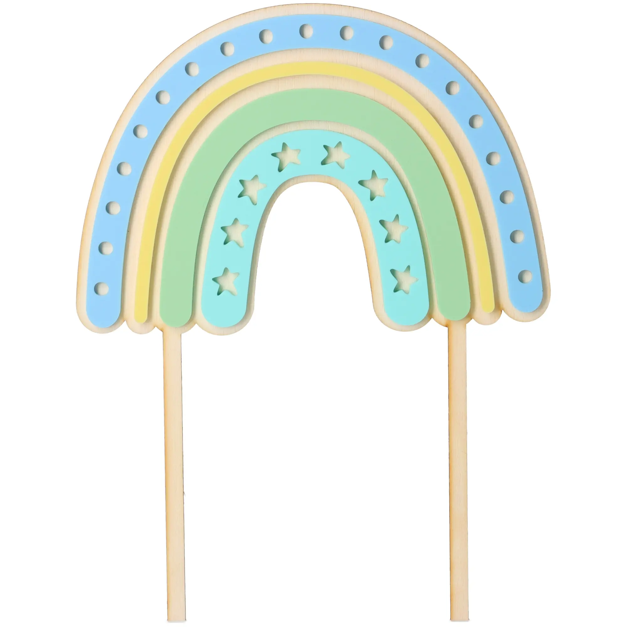 Cake Topper Regenbogen mit Sternen