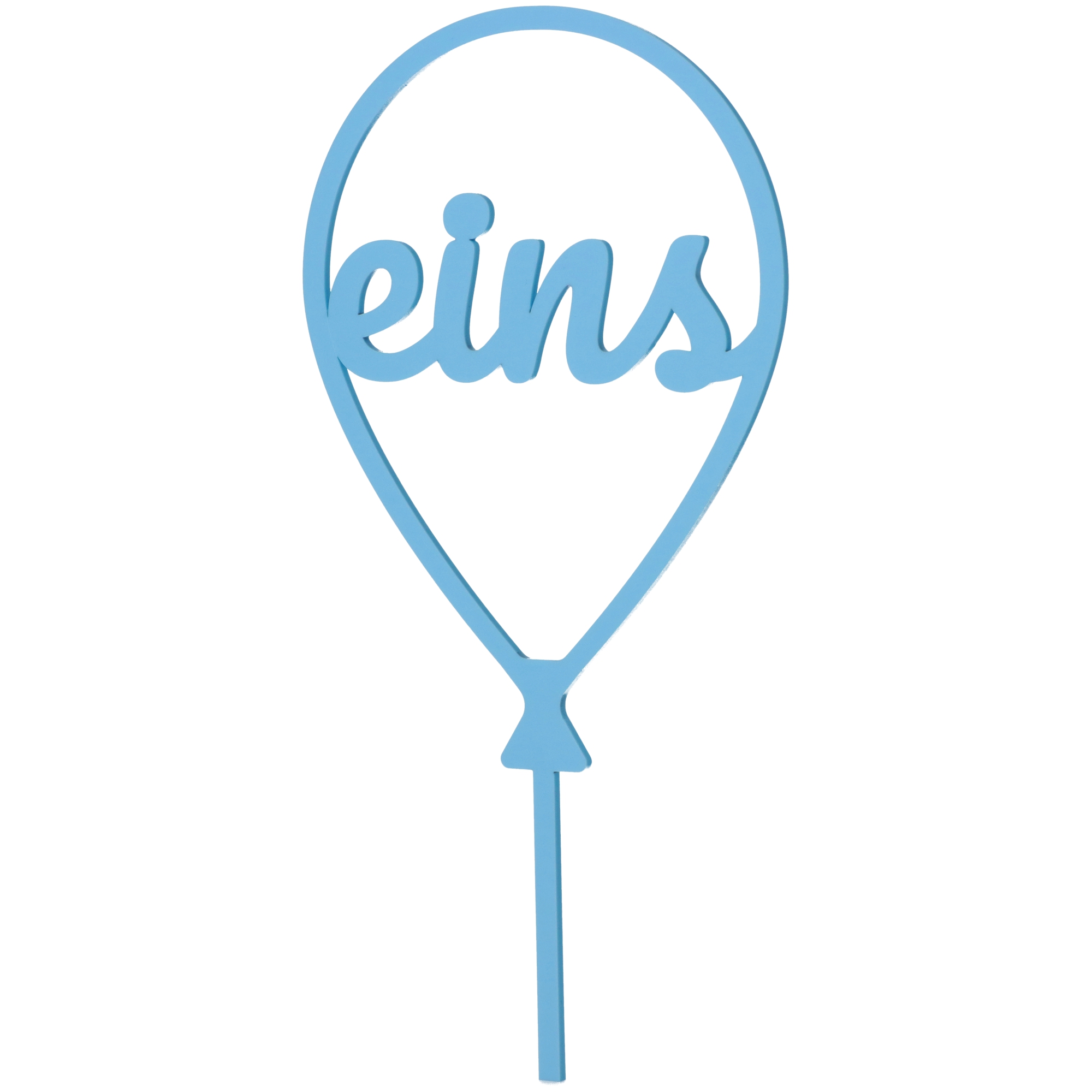 Cake Topper Ballon Zahl 1 Blau