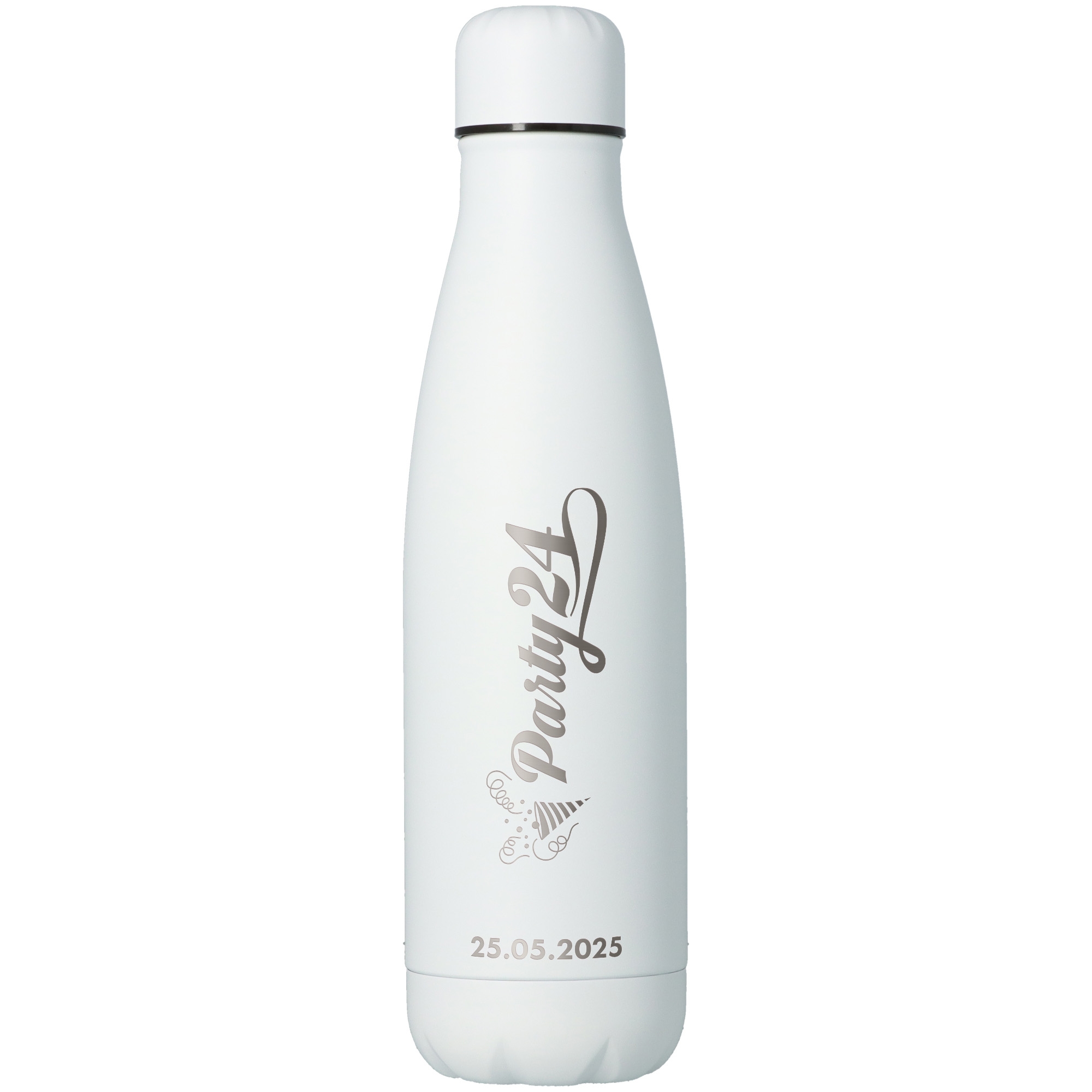 Trinkflasche Dein Design Weiß mit Gravur Flasche, Wasserflasche, Shaker