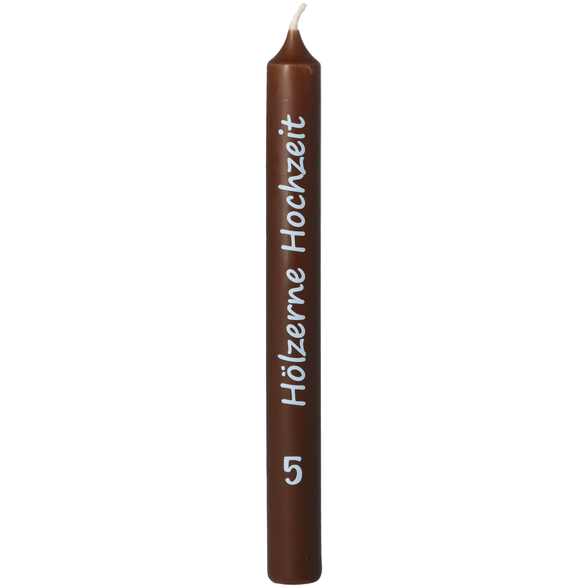 Stabkerze "Hölzerne Hochzeit"
