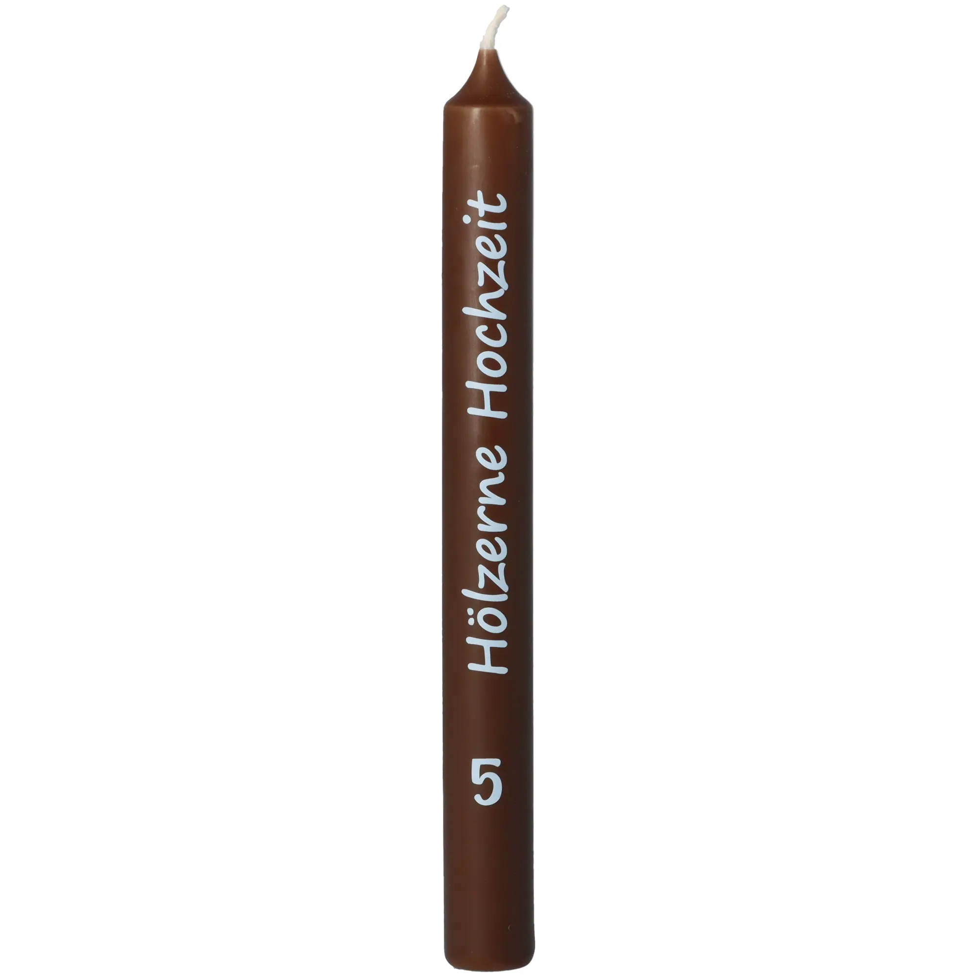 Stabkerze "Hölzerne Hochzeit"