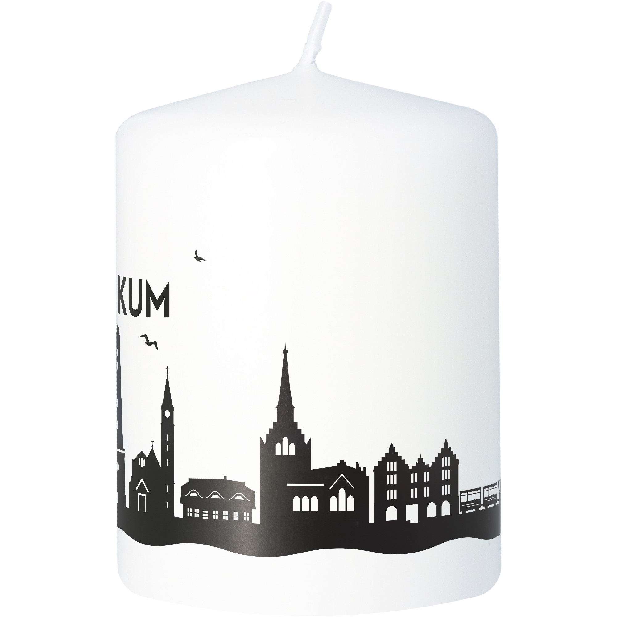 Stumpenkerze Skyline Borkum Stumpenkerze Skyline Borkum