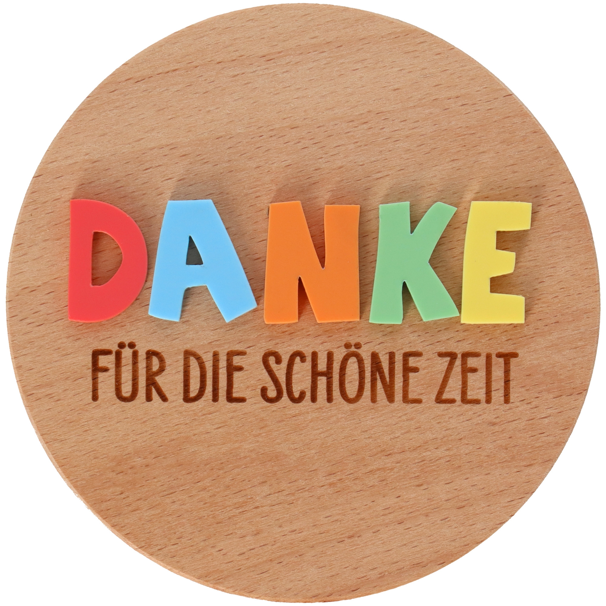 Geschenkglas "Schöne Zeit" Holz, Logo