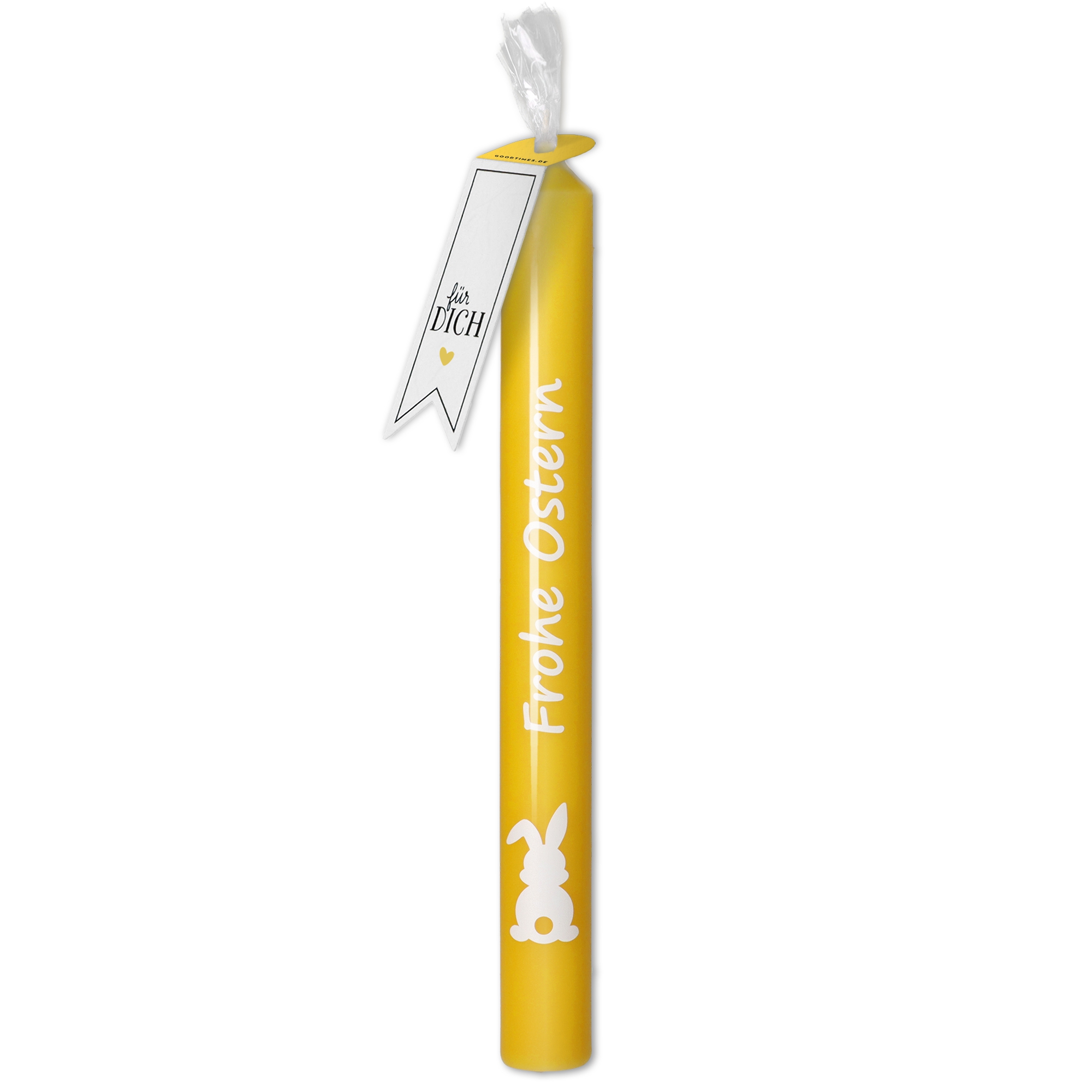 Stabkerze Gelb "Frohe Ostern" Stabkerze Gelb "Frohe Ostern"