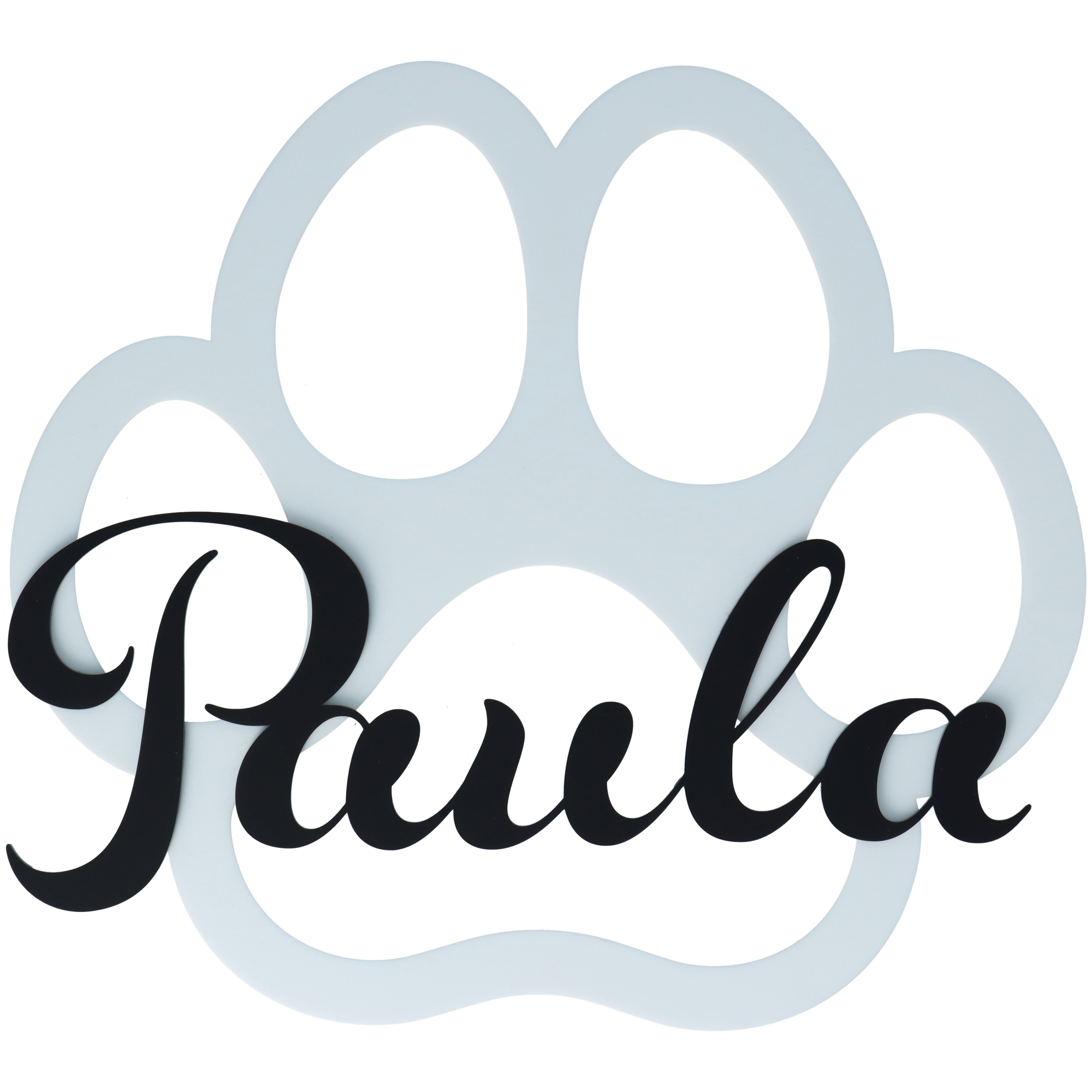 Schild Hundepfote "30 x 27 cm" Logo, Text