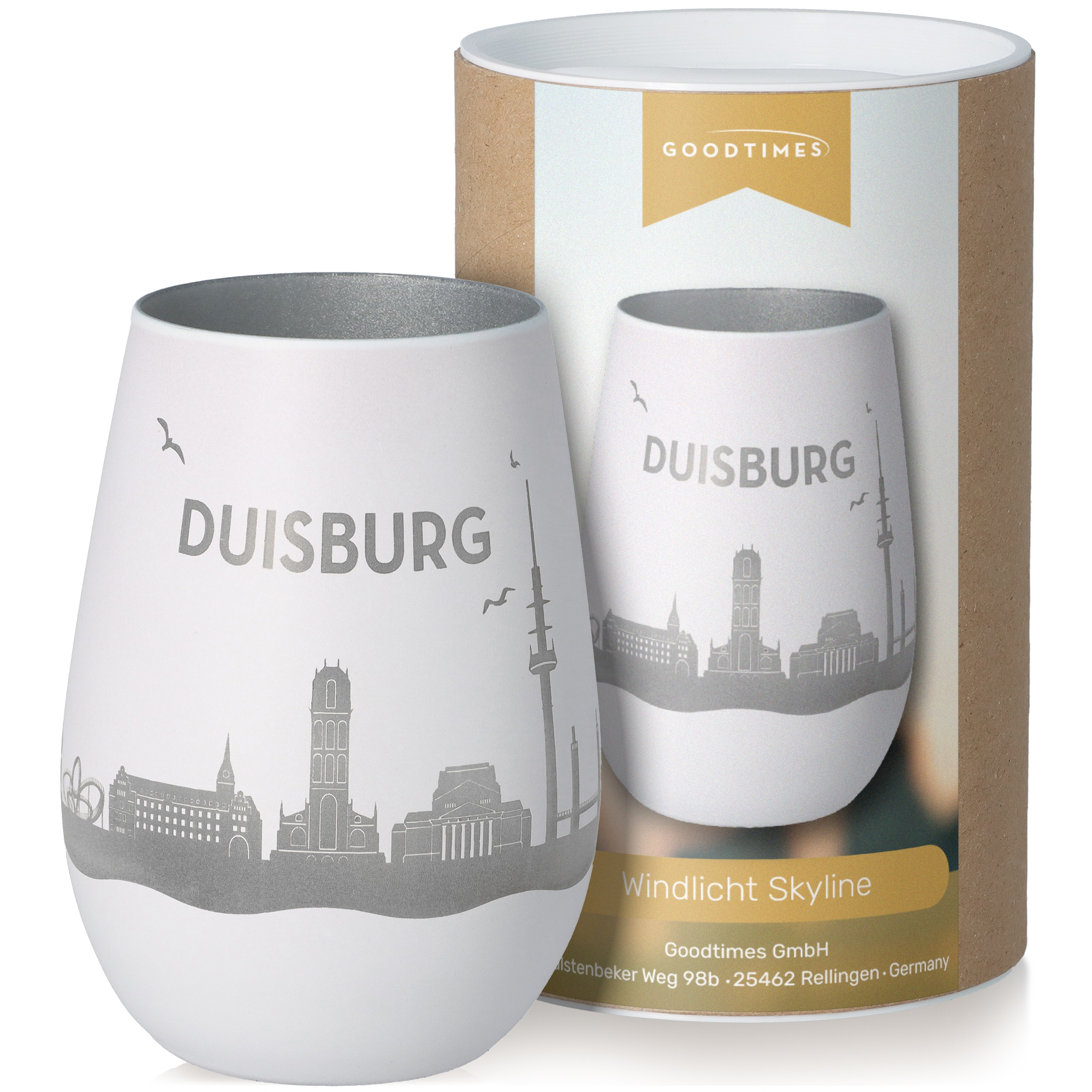 Windlicht Skyline Duisburg Töpferei, Tasse