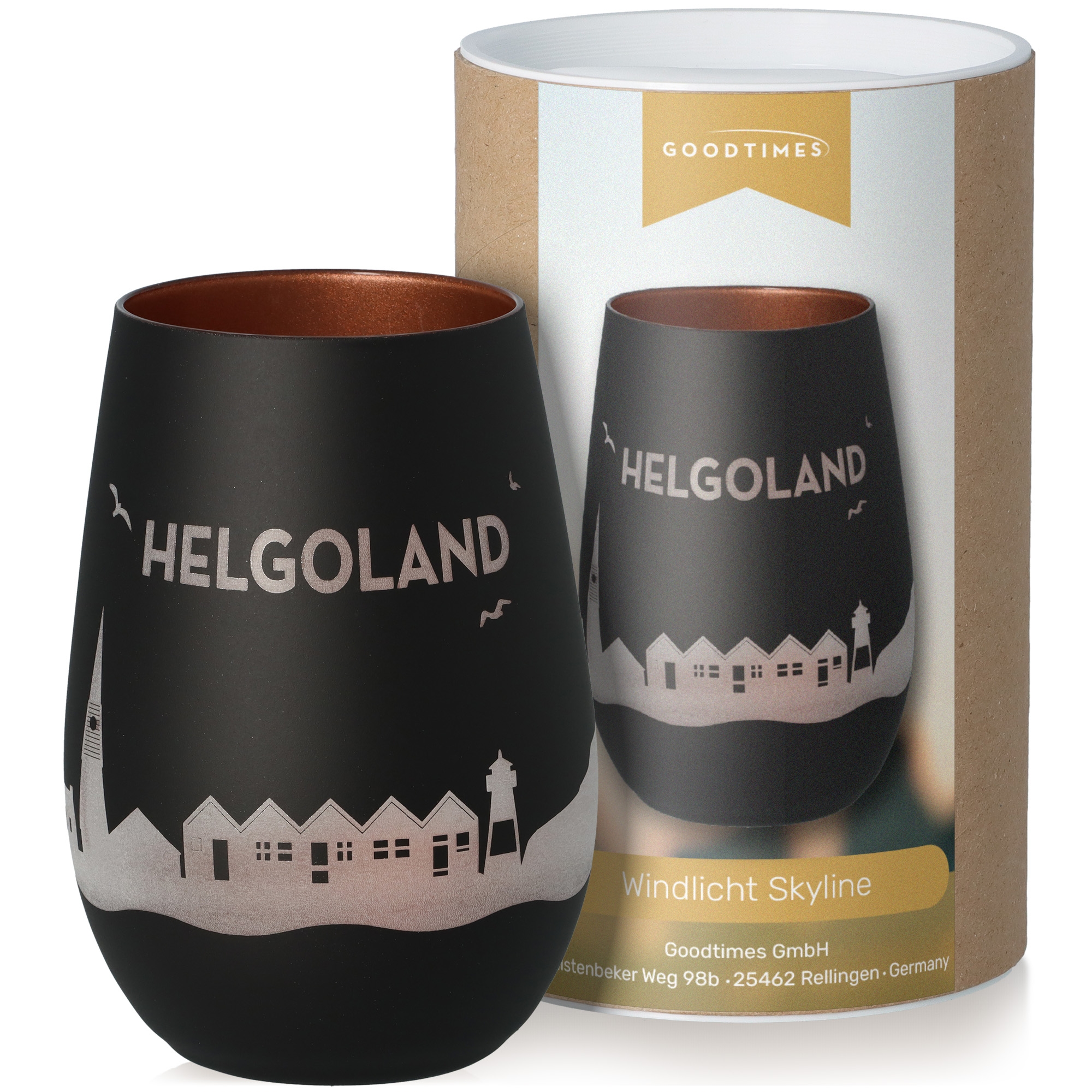 Windlicht Skyline Helgoland Töpferei, Krug, Tasse