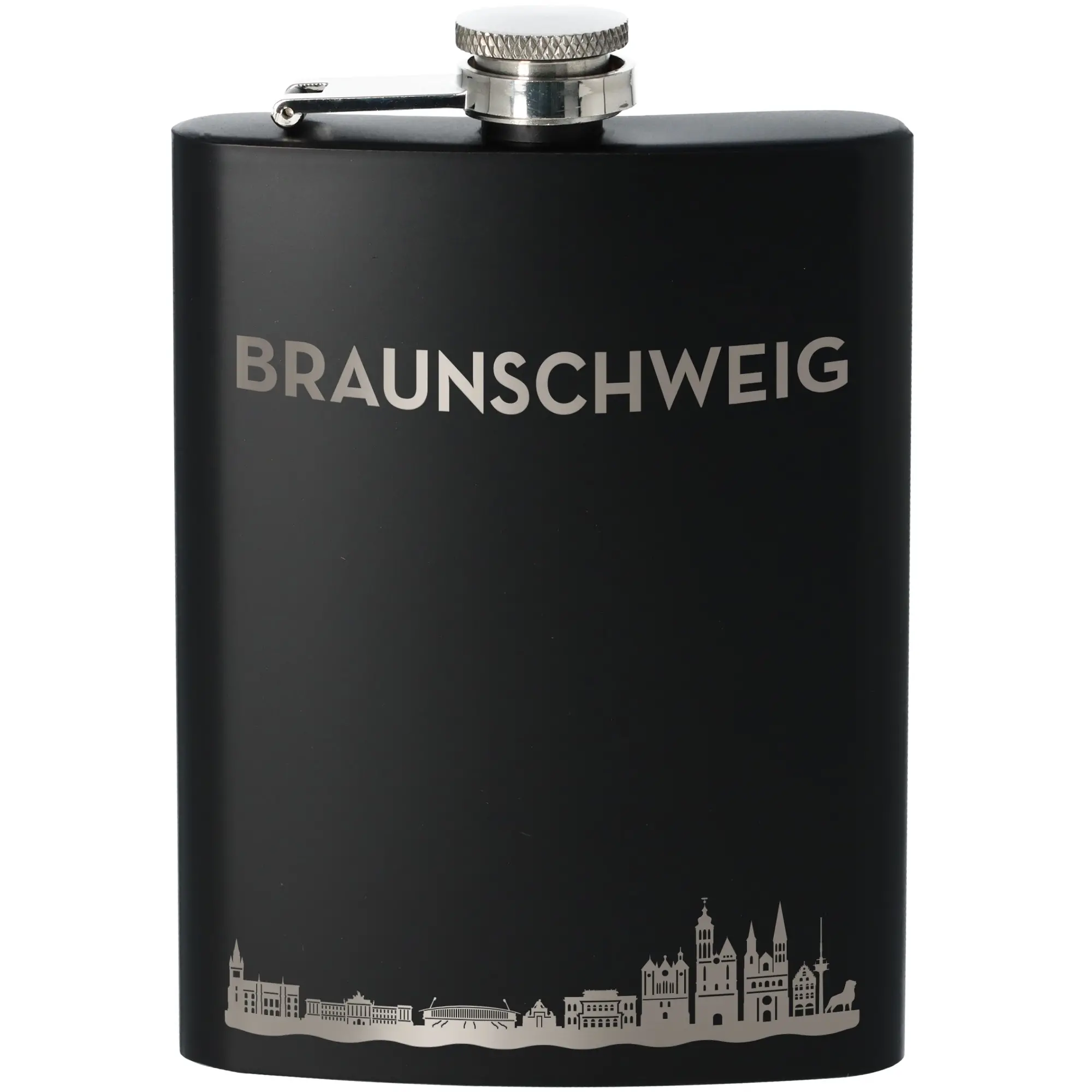 Flasche, Hipflasche, Flachmann, Schwarz, Braunschweig