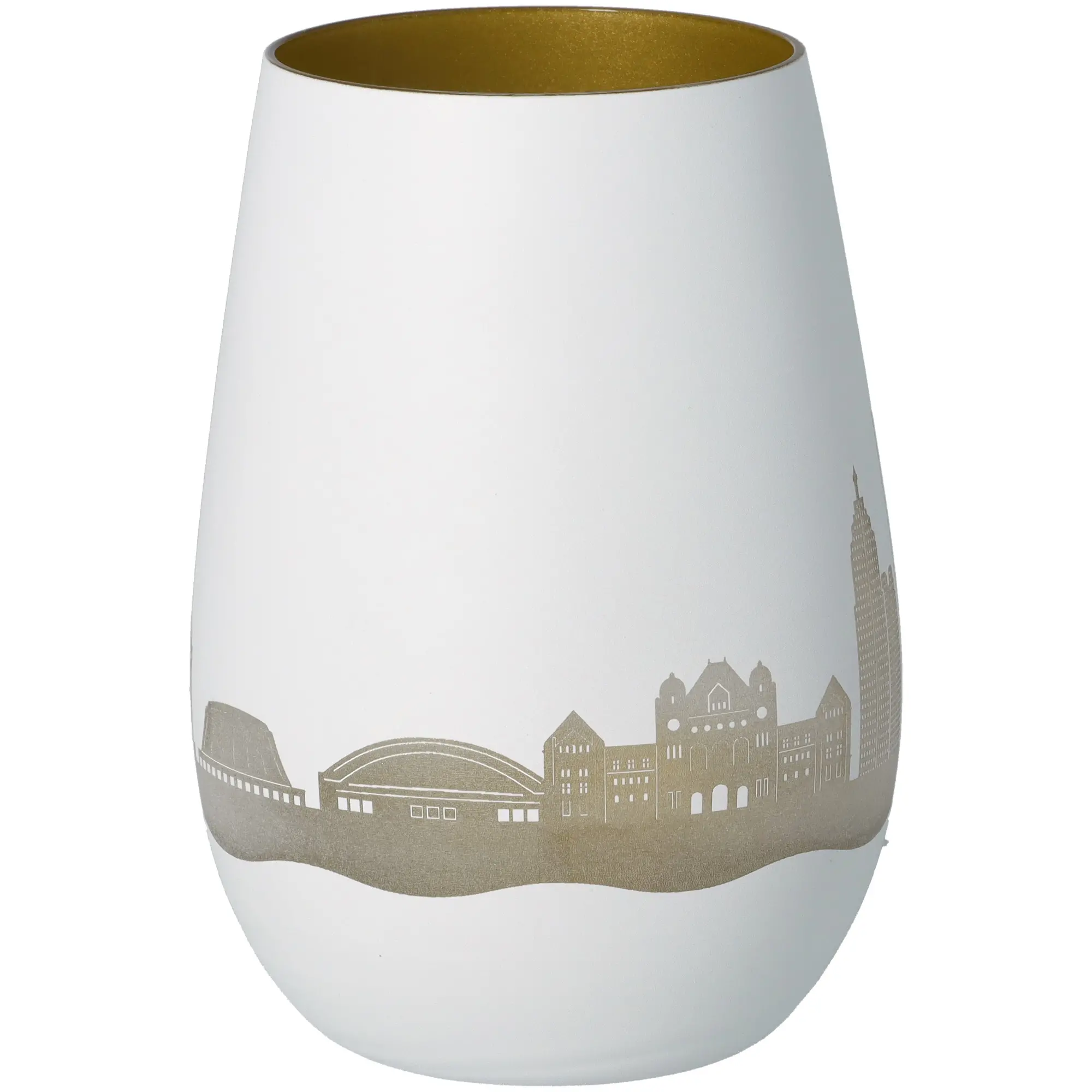 vase, porzellan, weiß, städteansicht, goldener rand