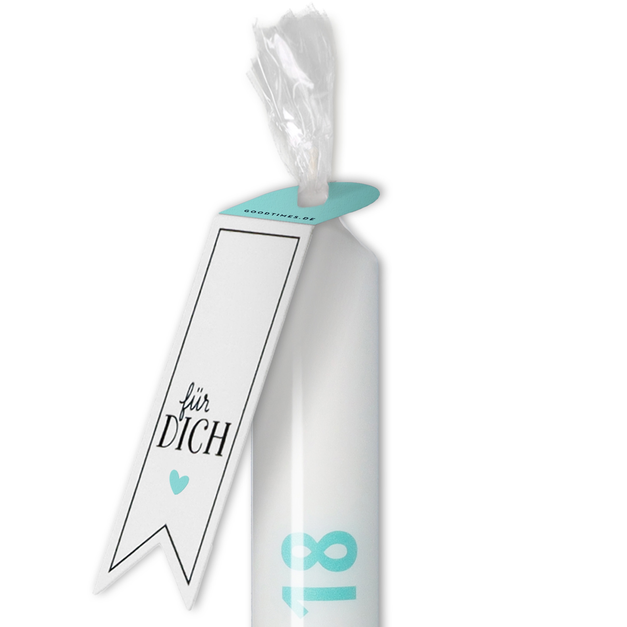 Stabkerze "Endlich 18" Türkis Stabkerze "Endlich 18" Türkis