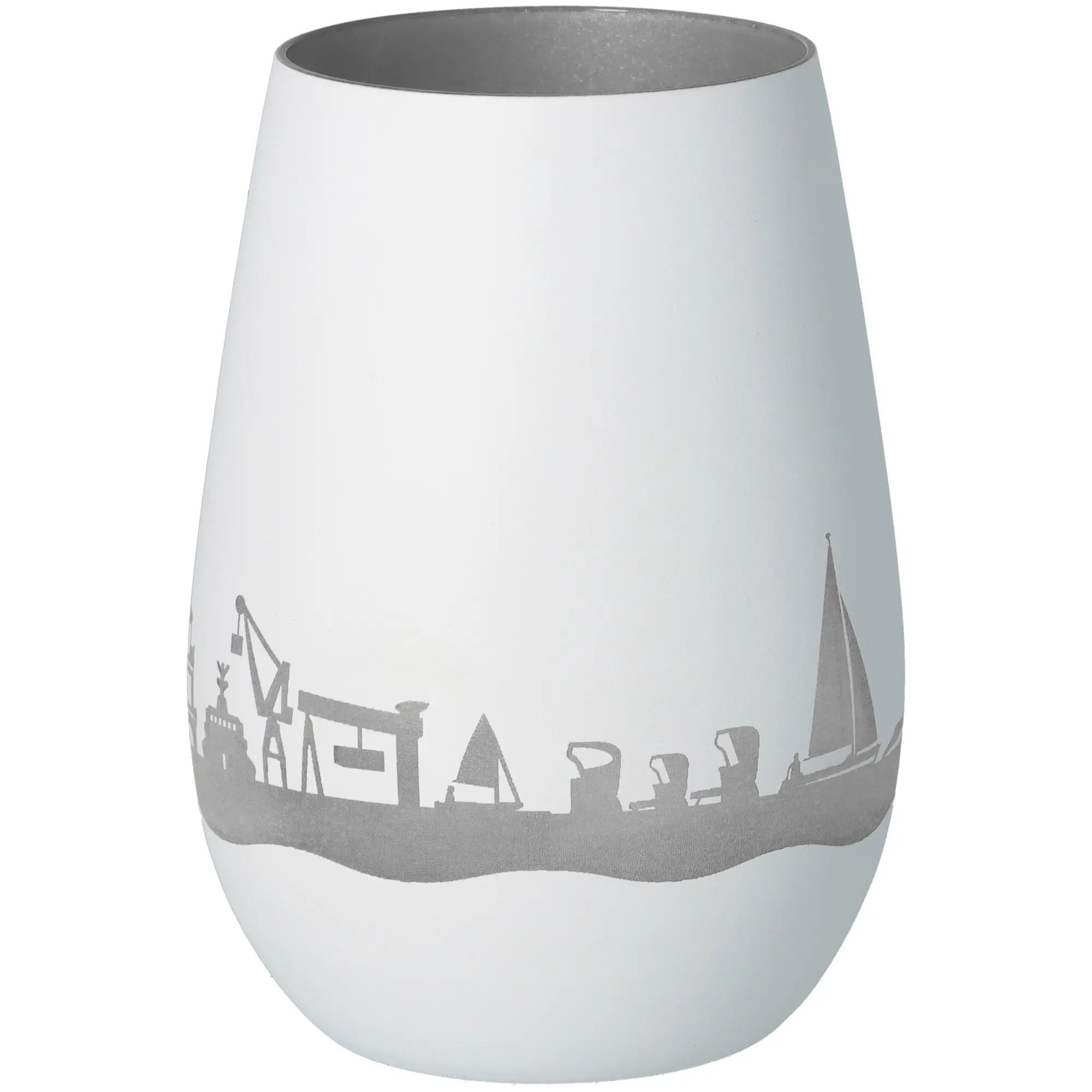 Windlicht Skyline Warnemünde Töpferei, Krug, Vase, Glas, Porzellan