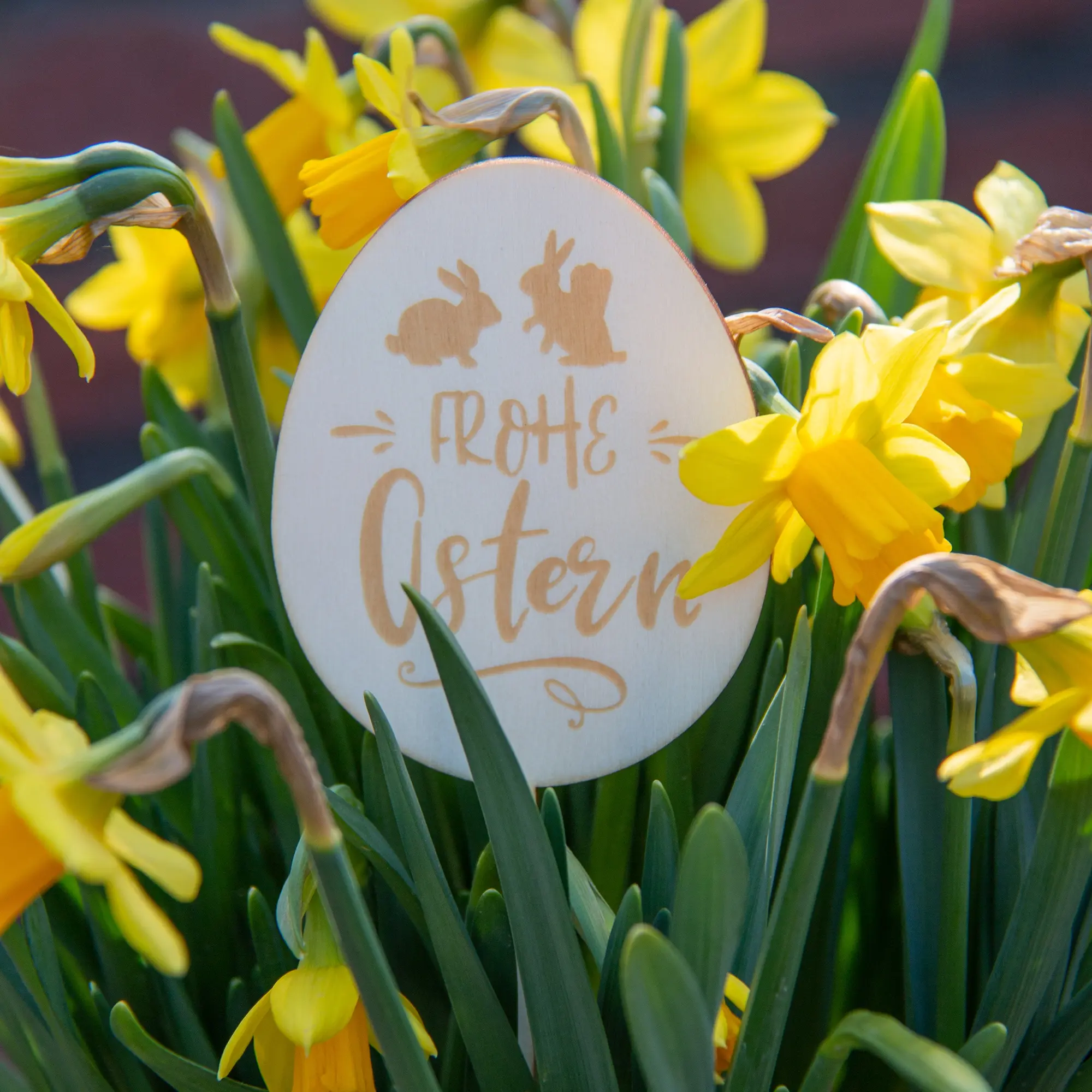 Blumenstecker "Frohe Ostern"