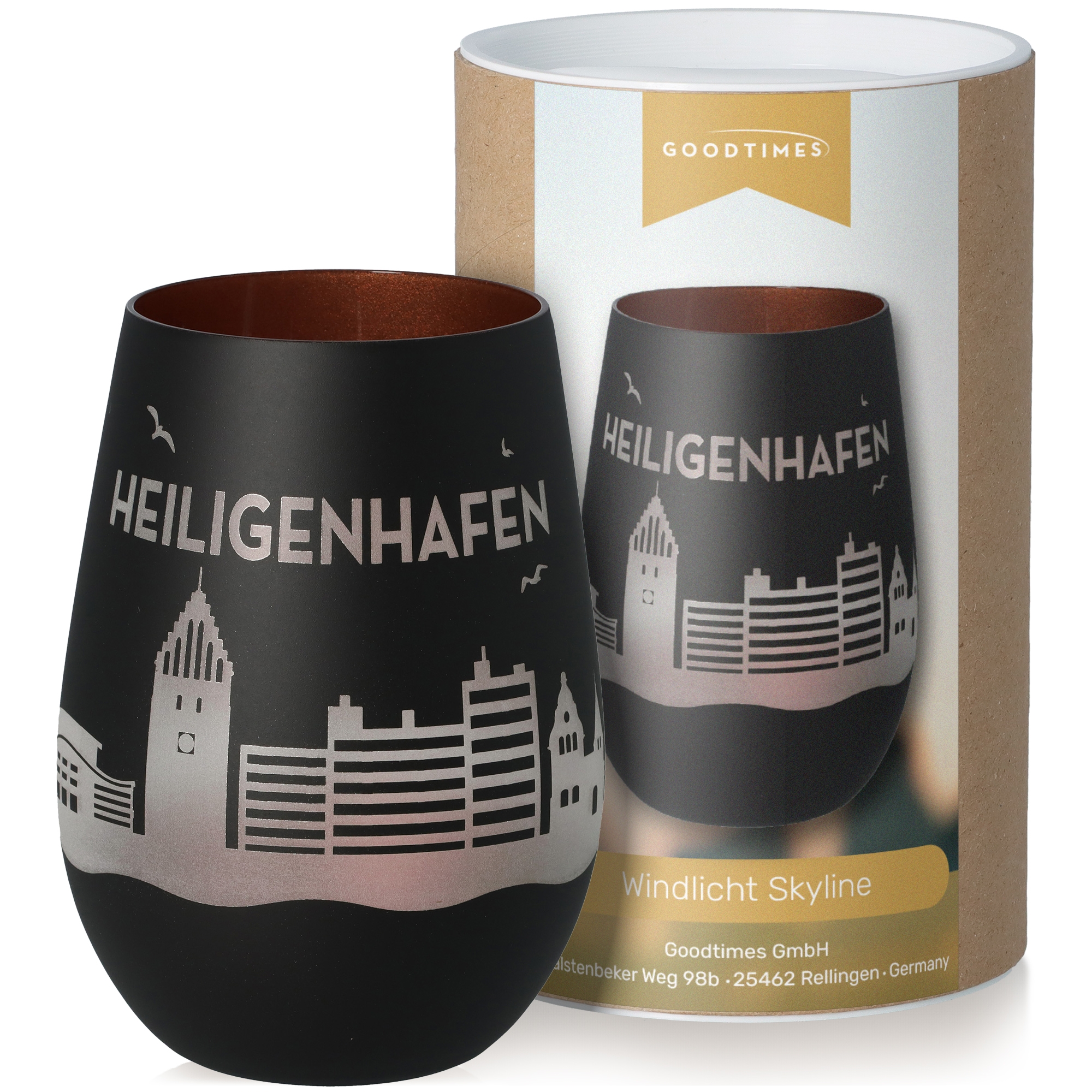 Windlicht Skyline Heiligenhafen Töpferei, Krug, Tasse