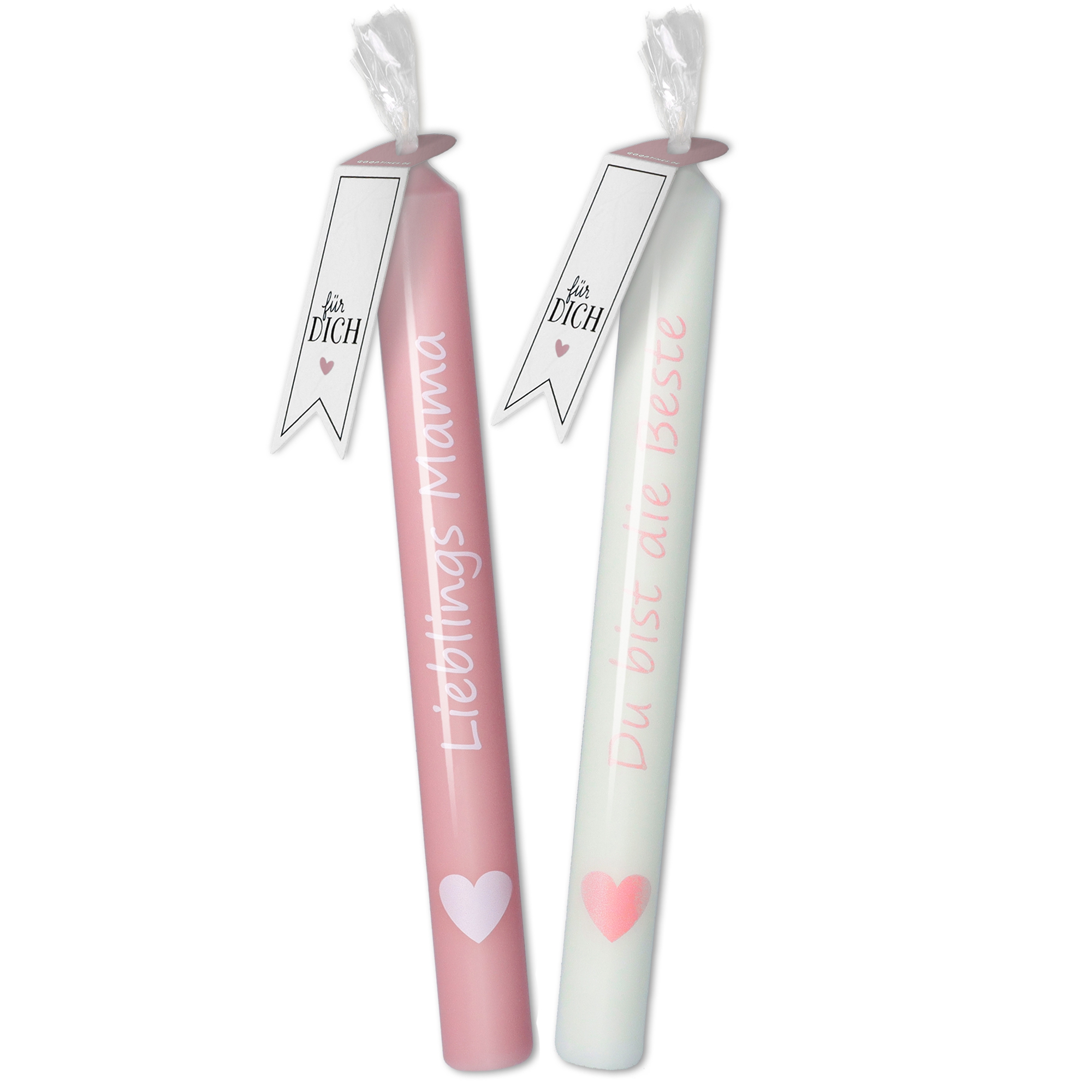 Stabkerzen-Set "Lieblings Mama" & "Du bist die Beste" Stabkerzen-Set "Lieblings Mama" & "Du bist die Beste"