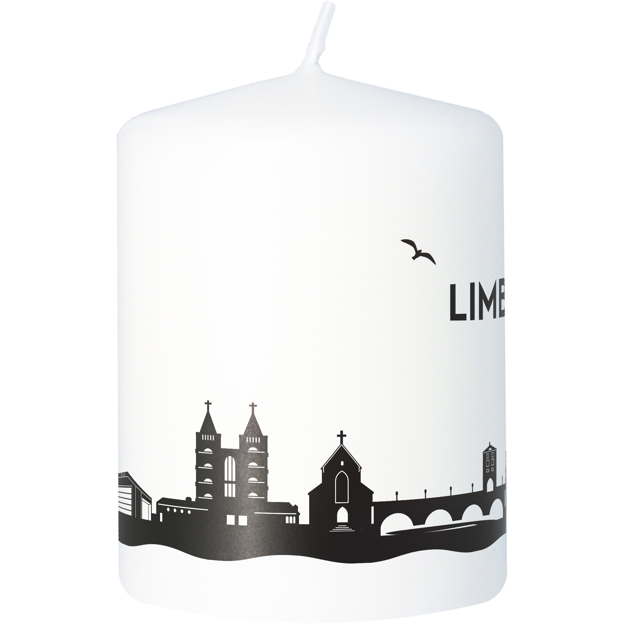 Stumpenkerze Skyline Limburg Tier, Vogel