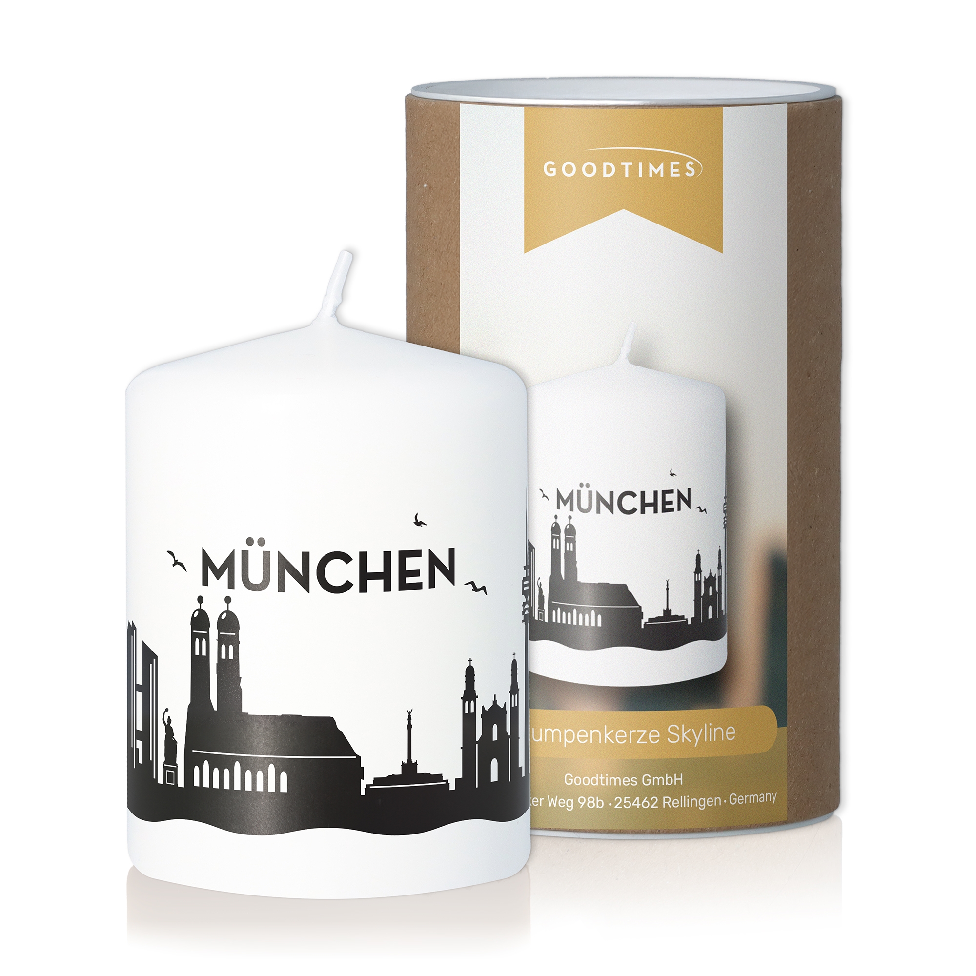 Stumpenkerze Skyline München Stumpenkerze Skyline München