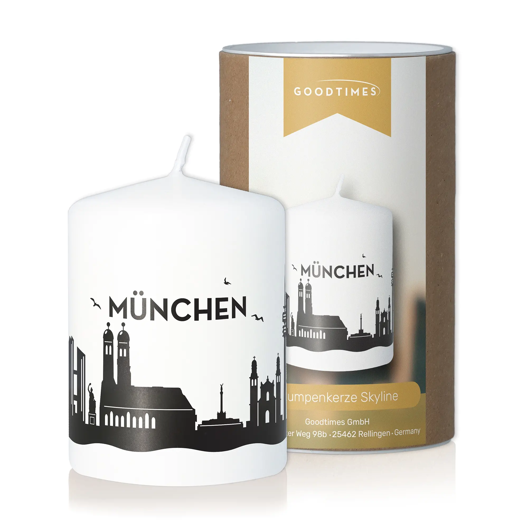 Stumpenkerze Skyline München