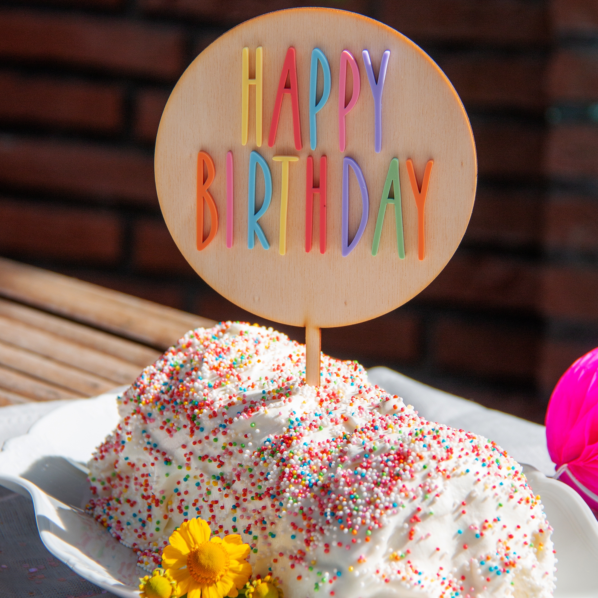 Cake Topper "Happy Birthday"